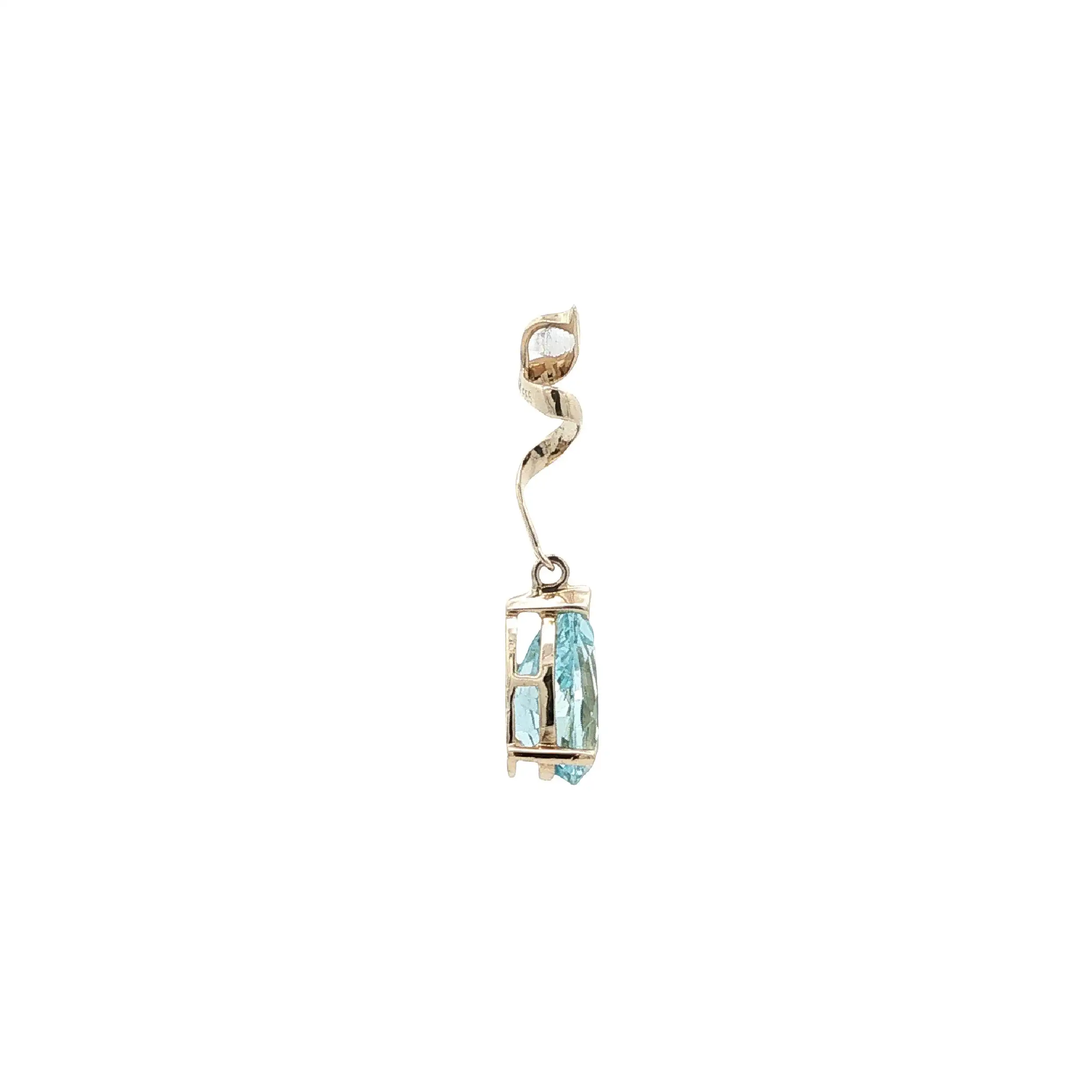 Anhänger Gelbgold mit Aquamarin