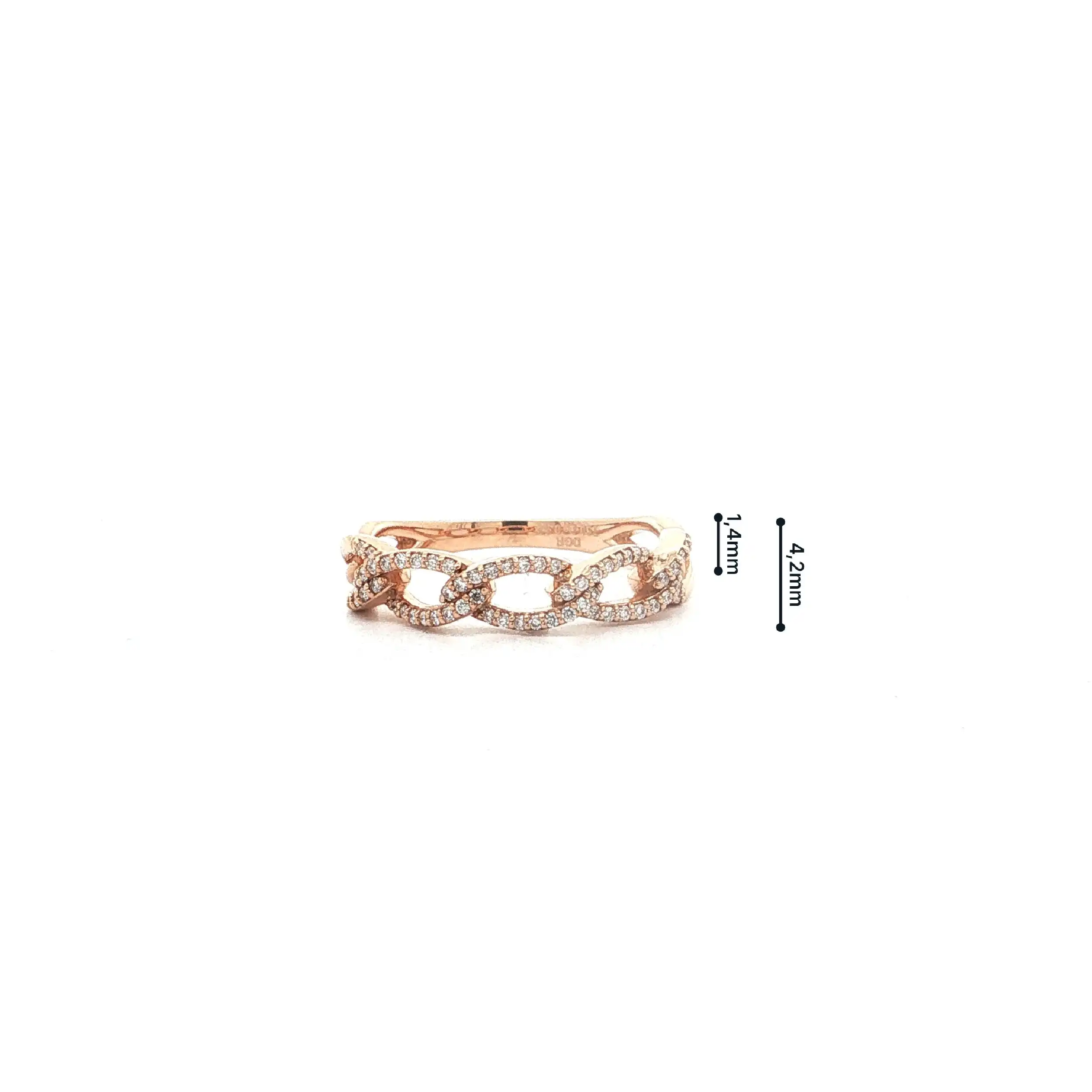 Ring Roségold mit Brillanten 0,18ct. TW/SI