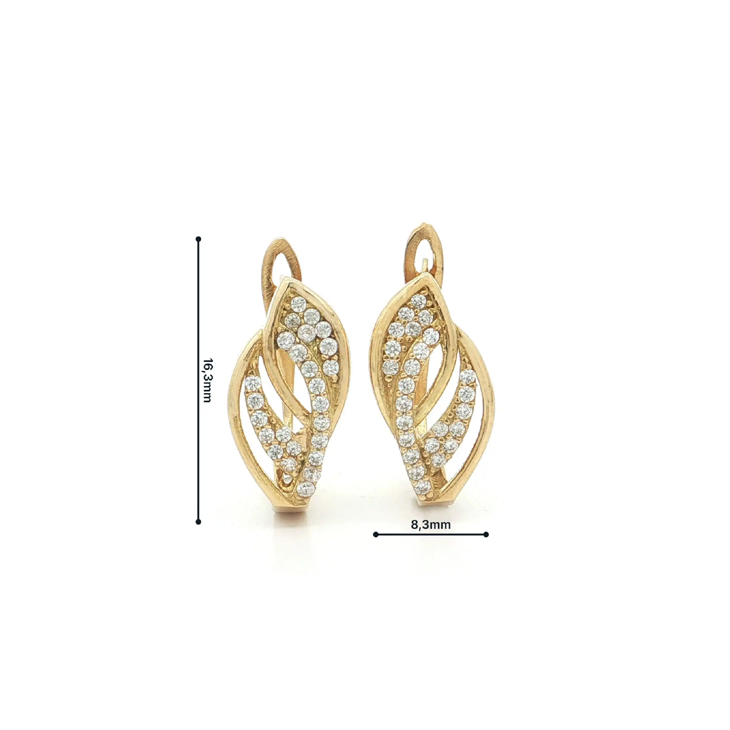 Ohrringe Gelbgold mit Zirkonia