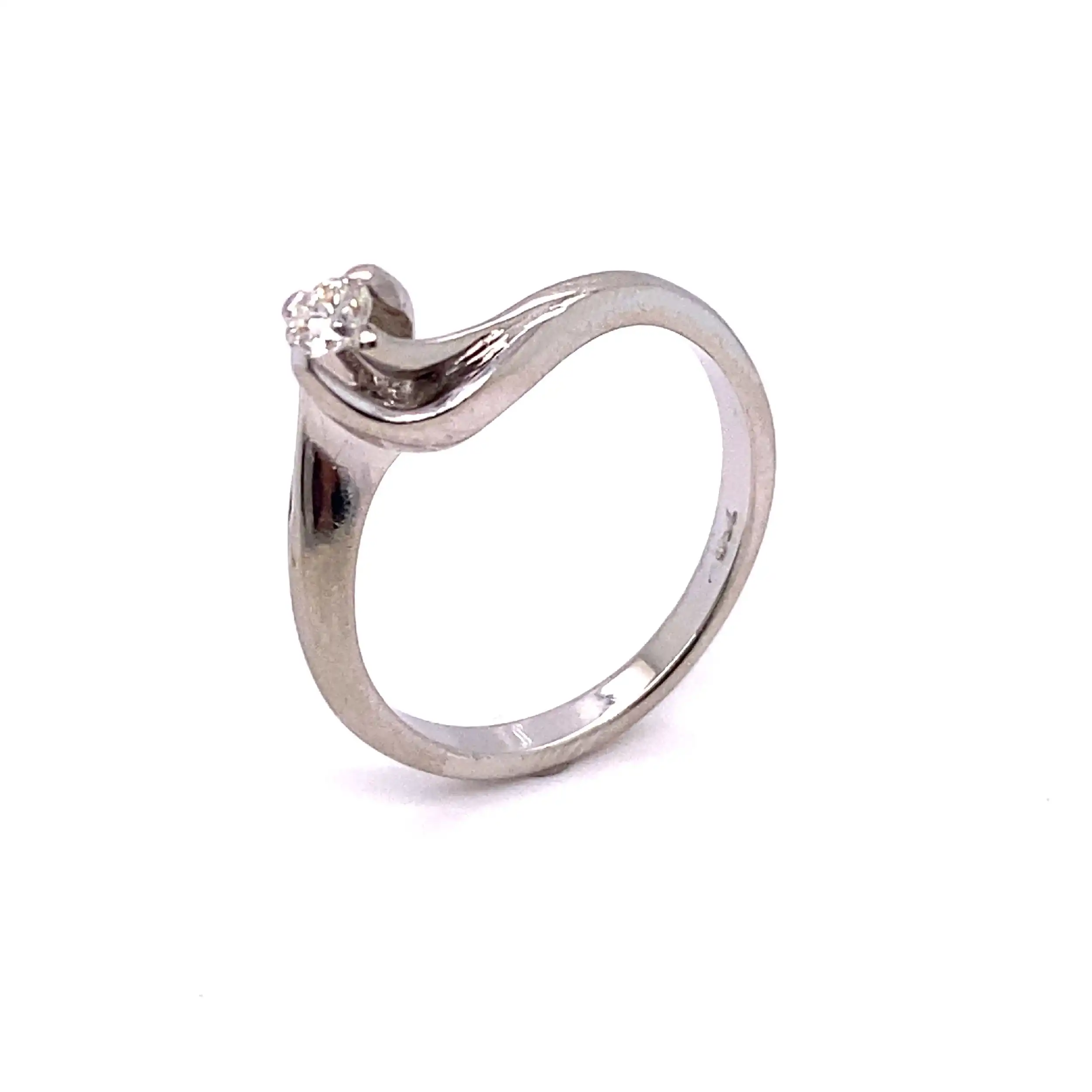 Ring Weißgold mit Brillant Ring Weißgold mit Brillant