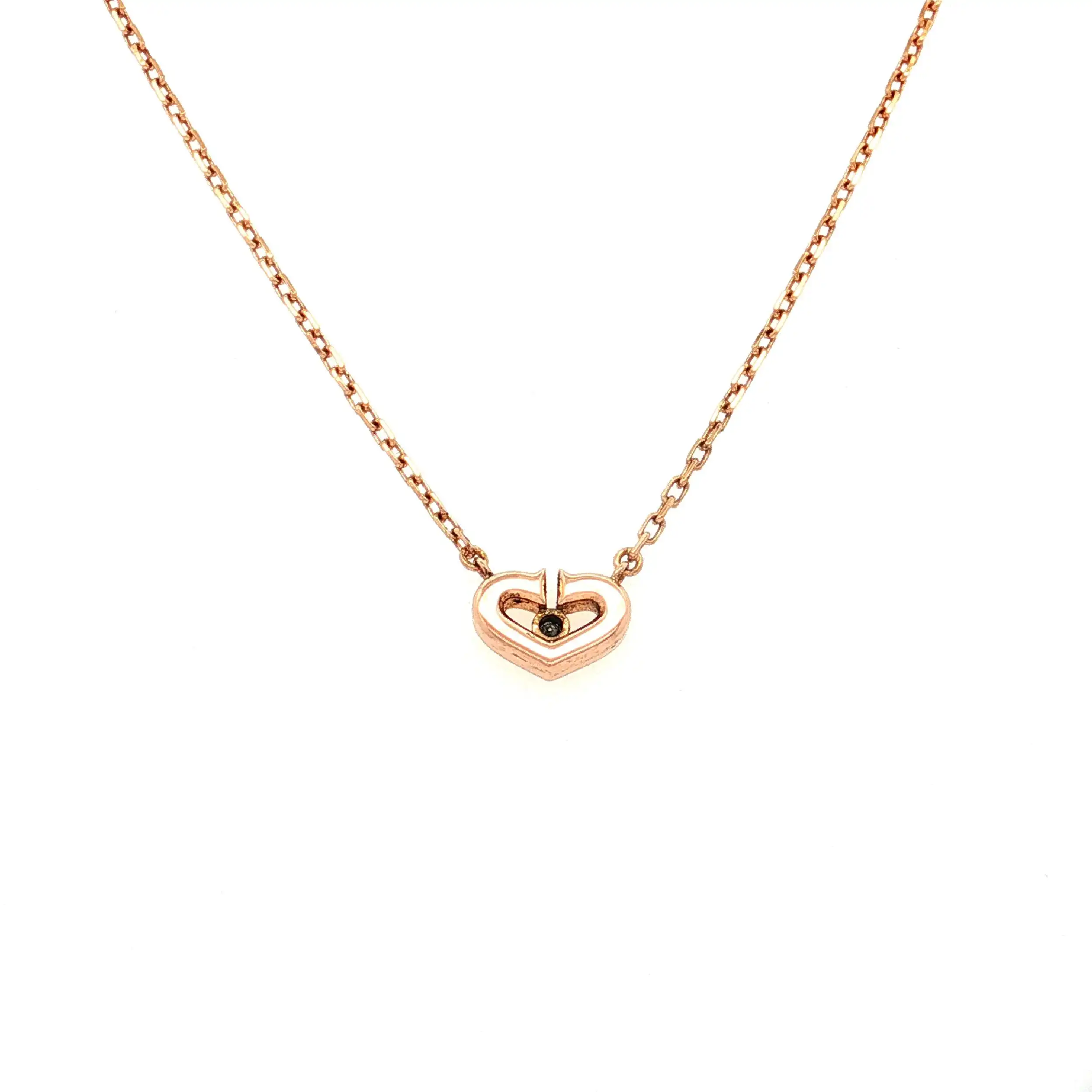 Collier Rotgold Cartier C-Heart mit Brillant Solitär