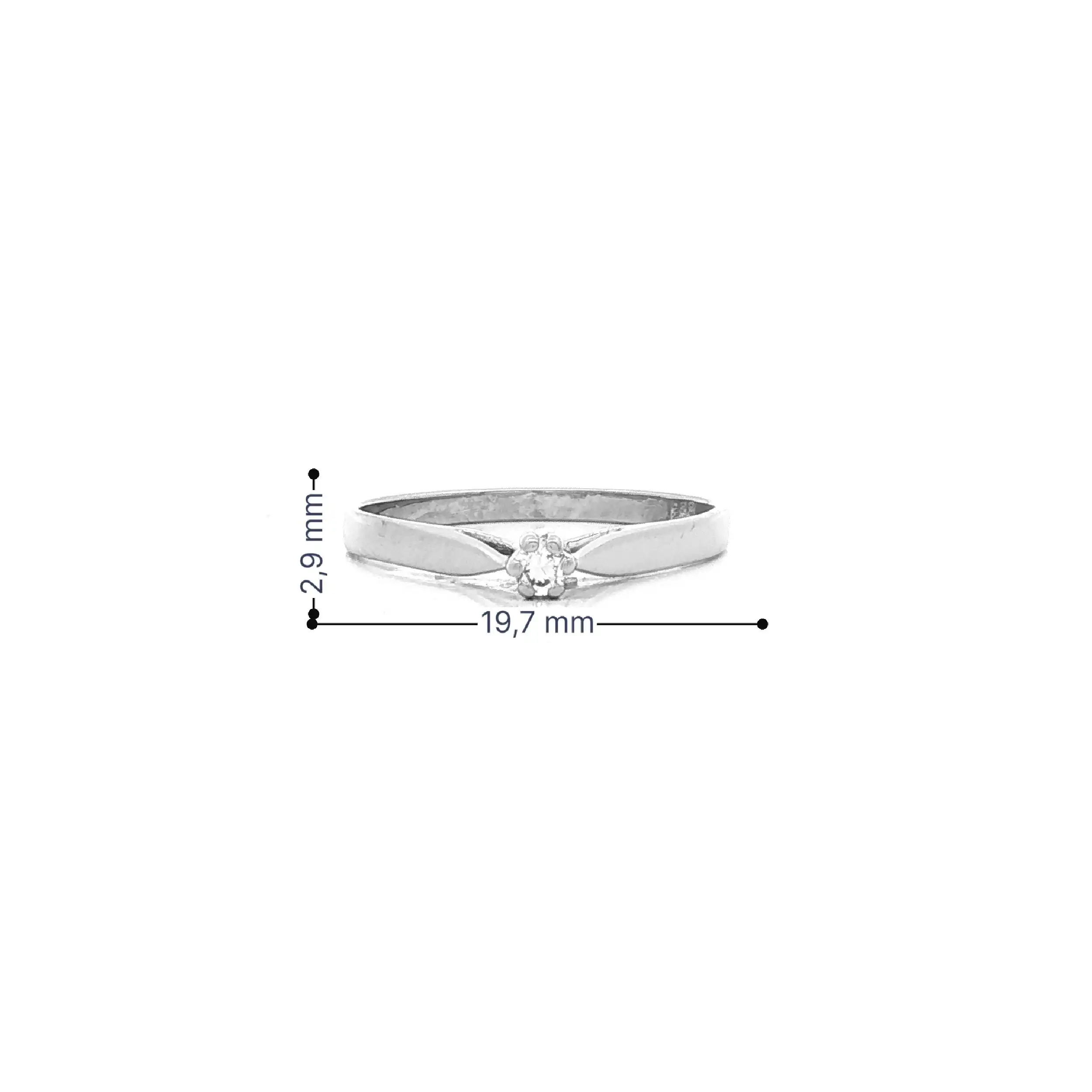 Ring Weißgold mit Solitär Brillant