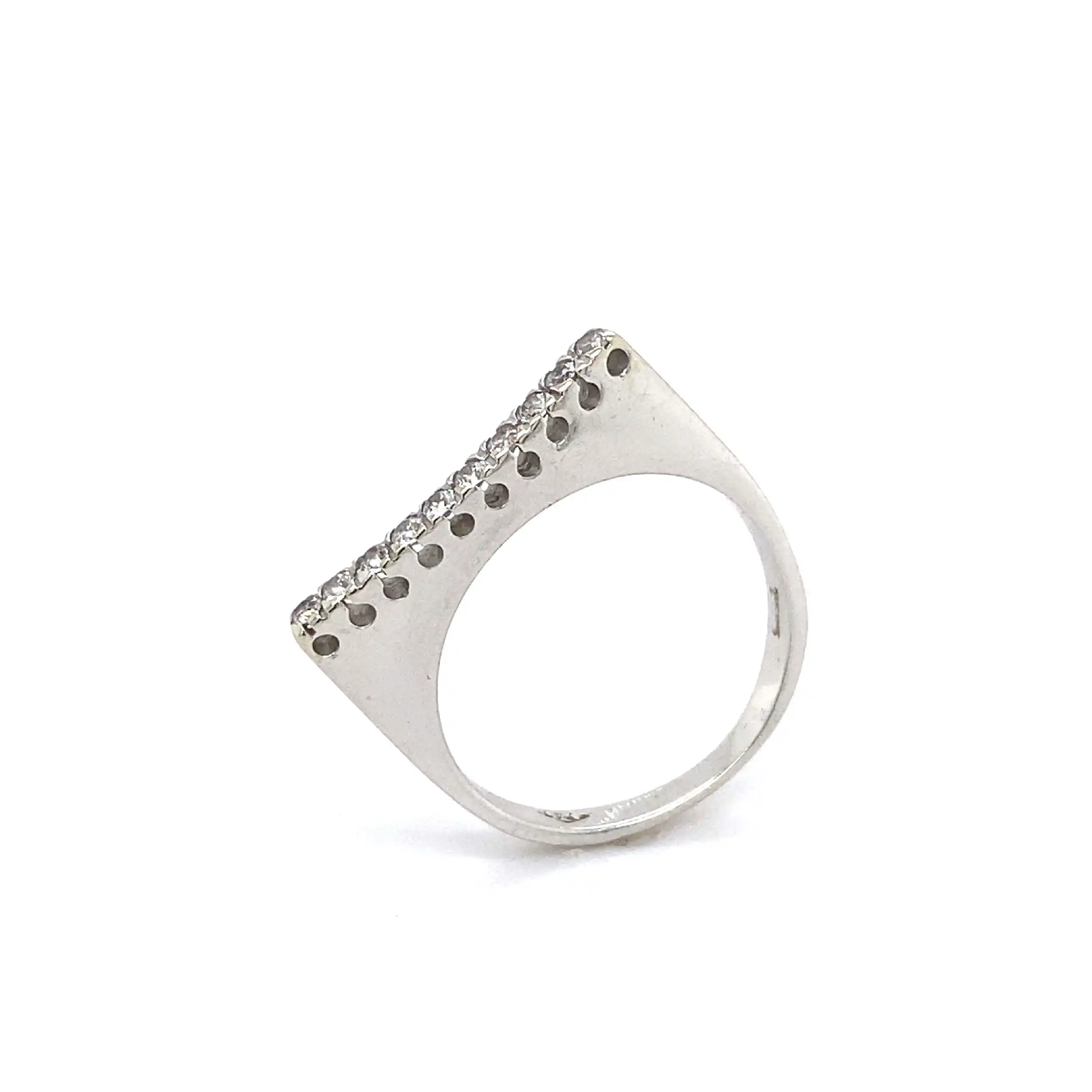 Ring Weißgold mit Zirkonia Ring Weißgold mit Zirkonia