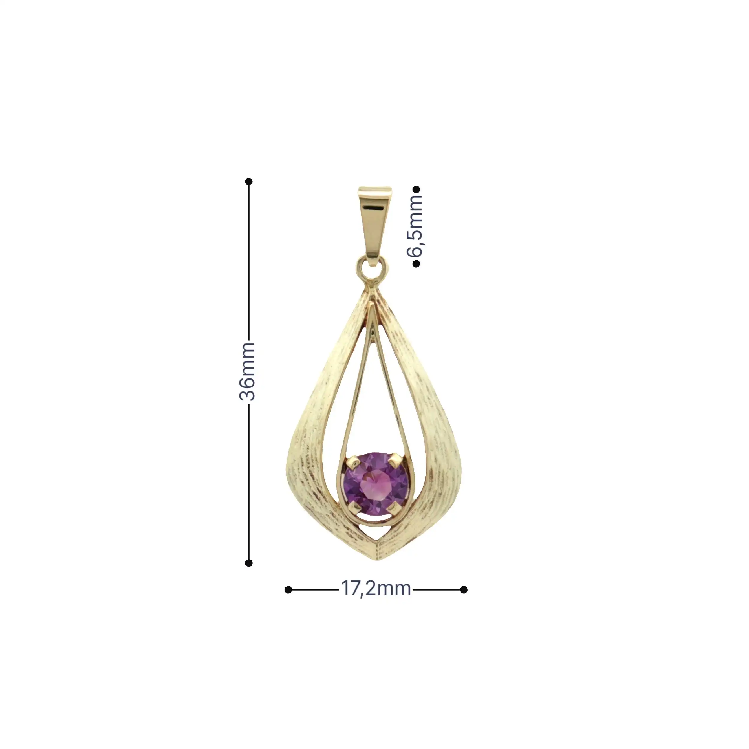 Anhänger Gelbgold mit Amethyst Anhänger Gelbgold mit Amethyst