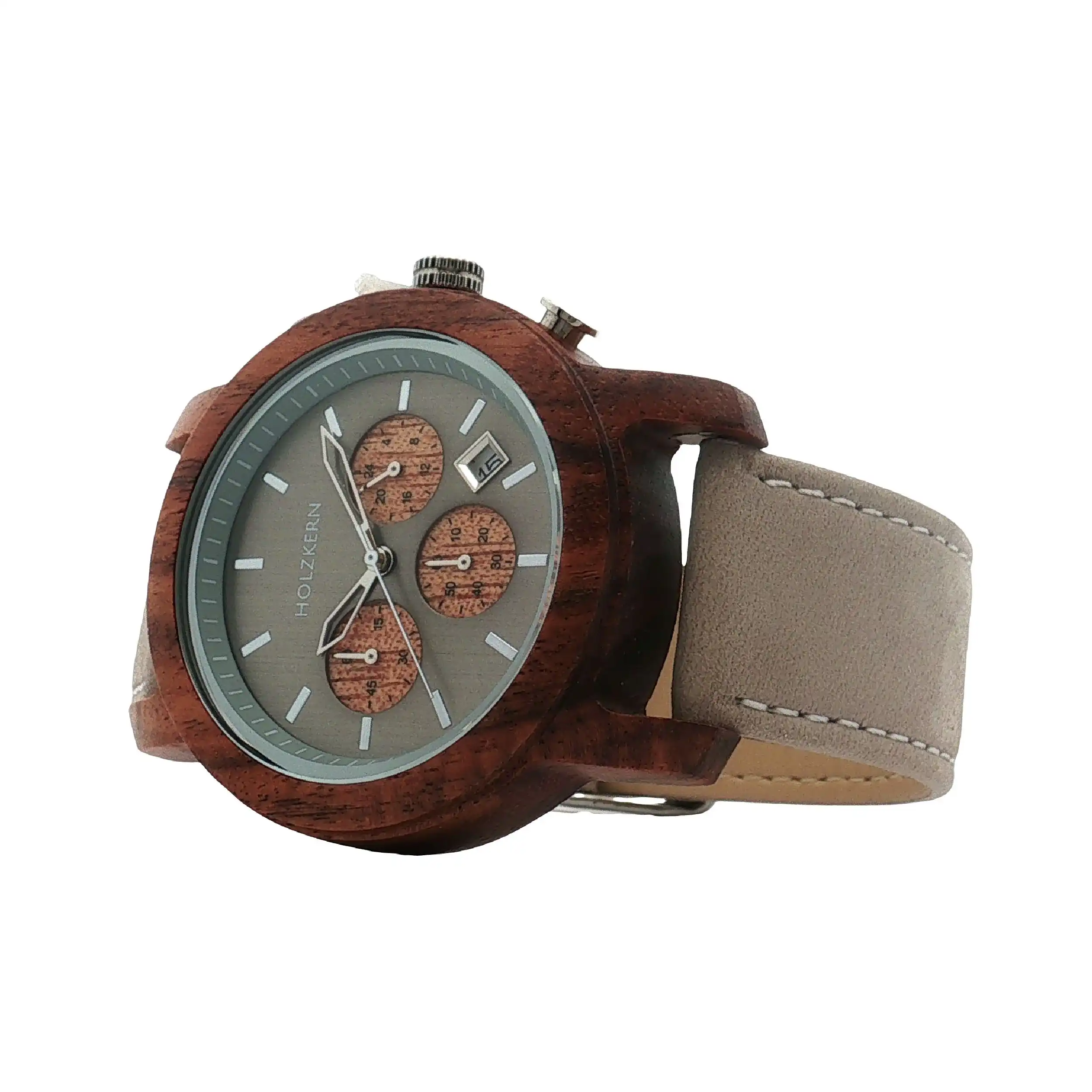 Herrenuhr Holzkern Chronograph