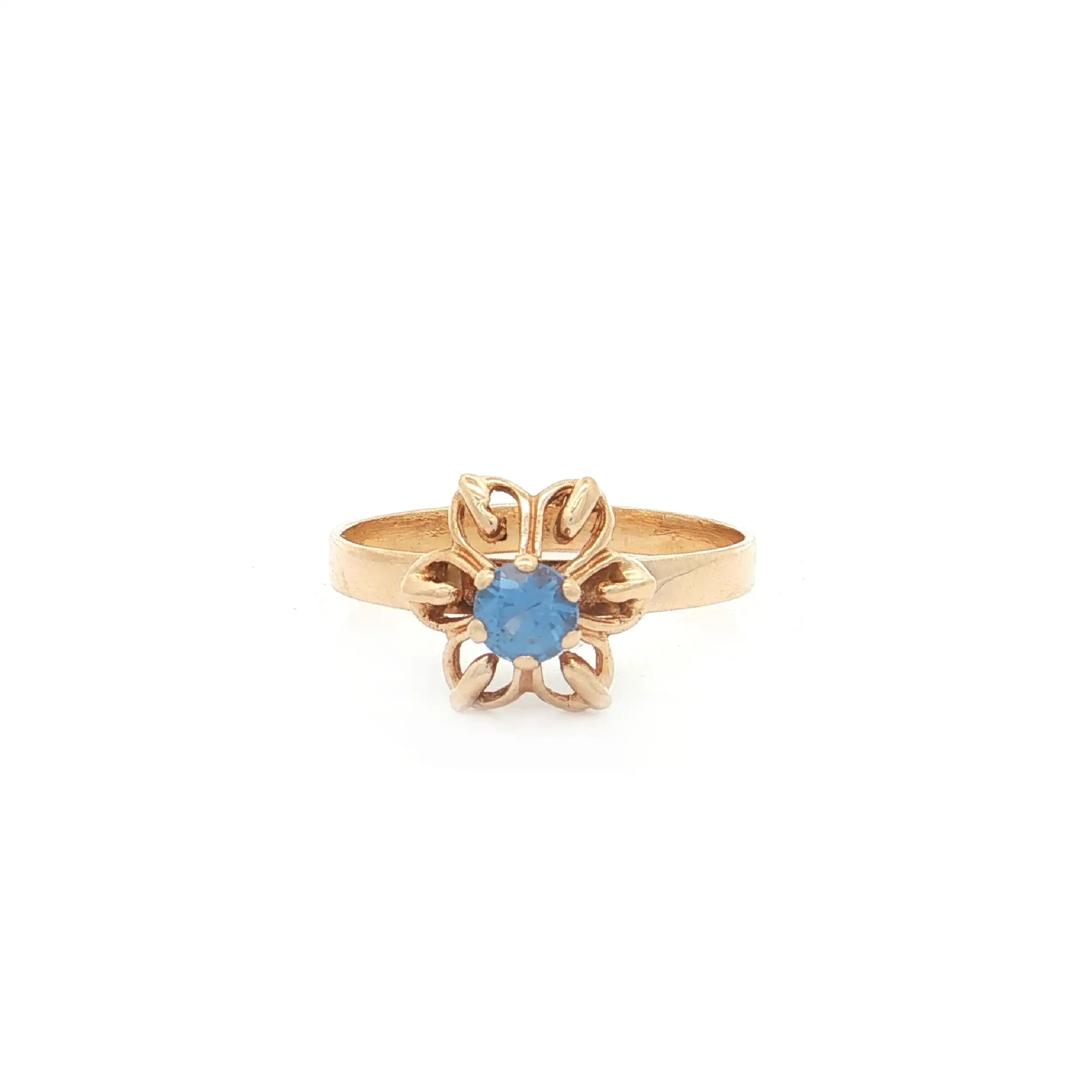 Ring Gelbgold mit synthetischem Spinell Ring Gelbgold mit synthetischem Spinell