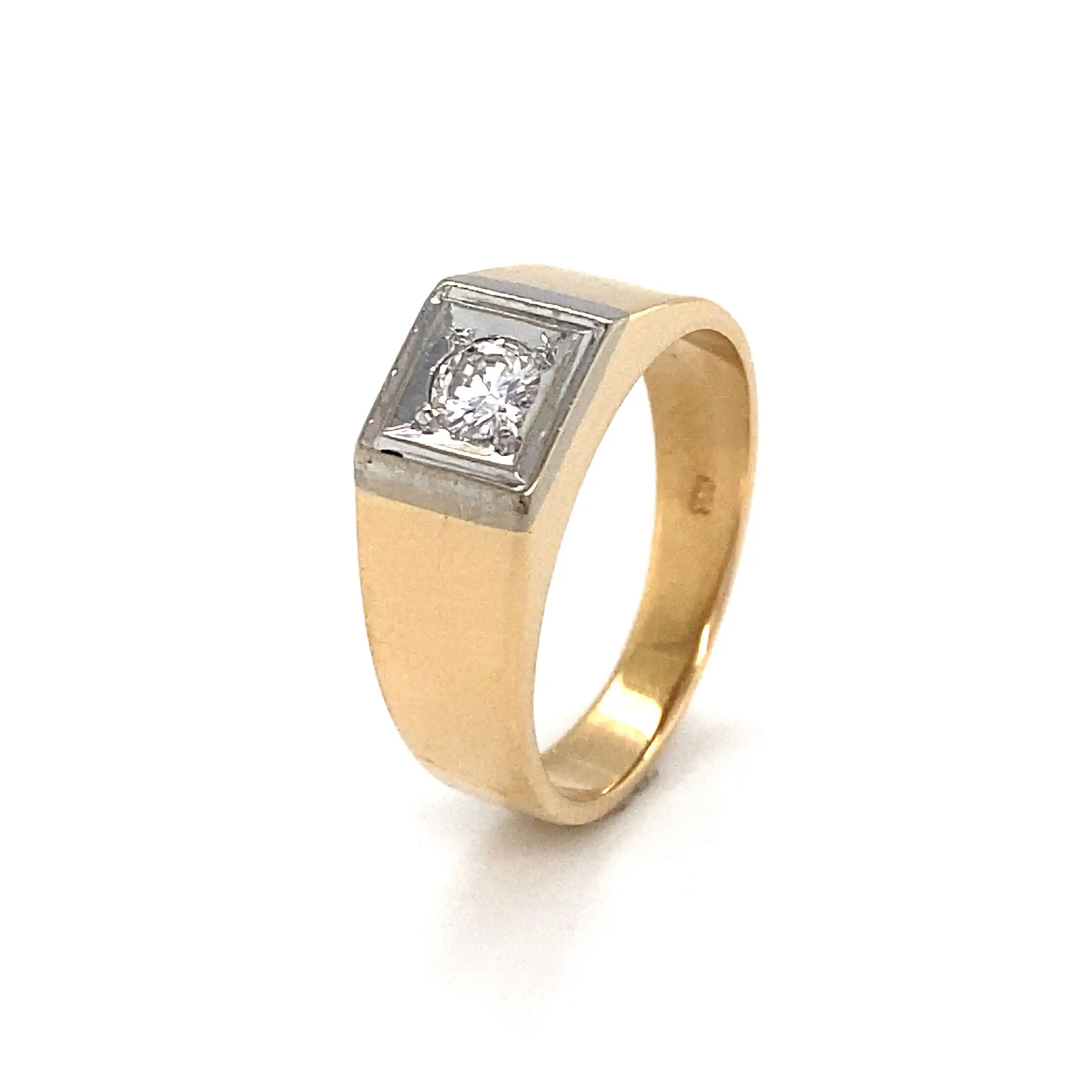 Ring Bicolor mit Brillant Ring Bicolor mit Brillant