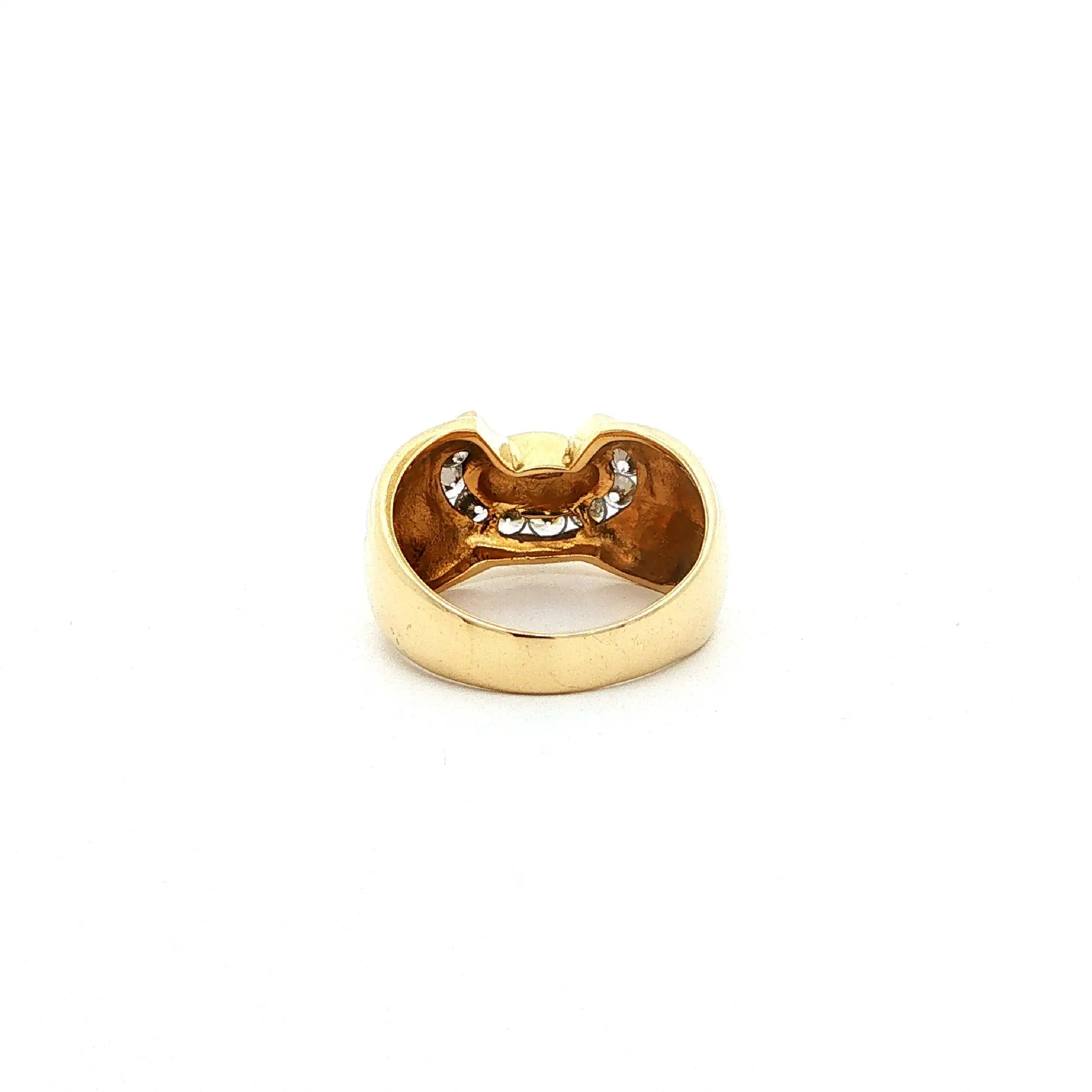 Ring Gelbgold mit rotem Farbstein & Zirkonia Ring Gelbgold mit rotem Farbstein & Zirkonia
