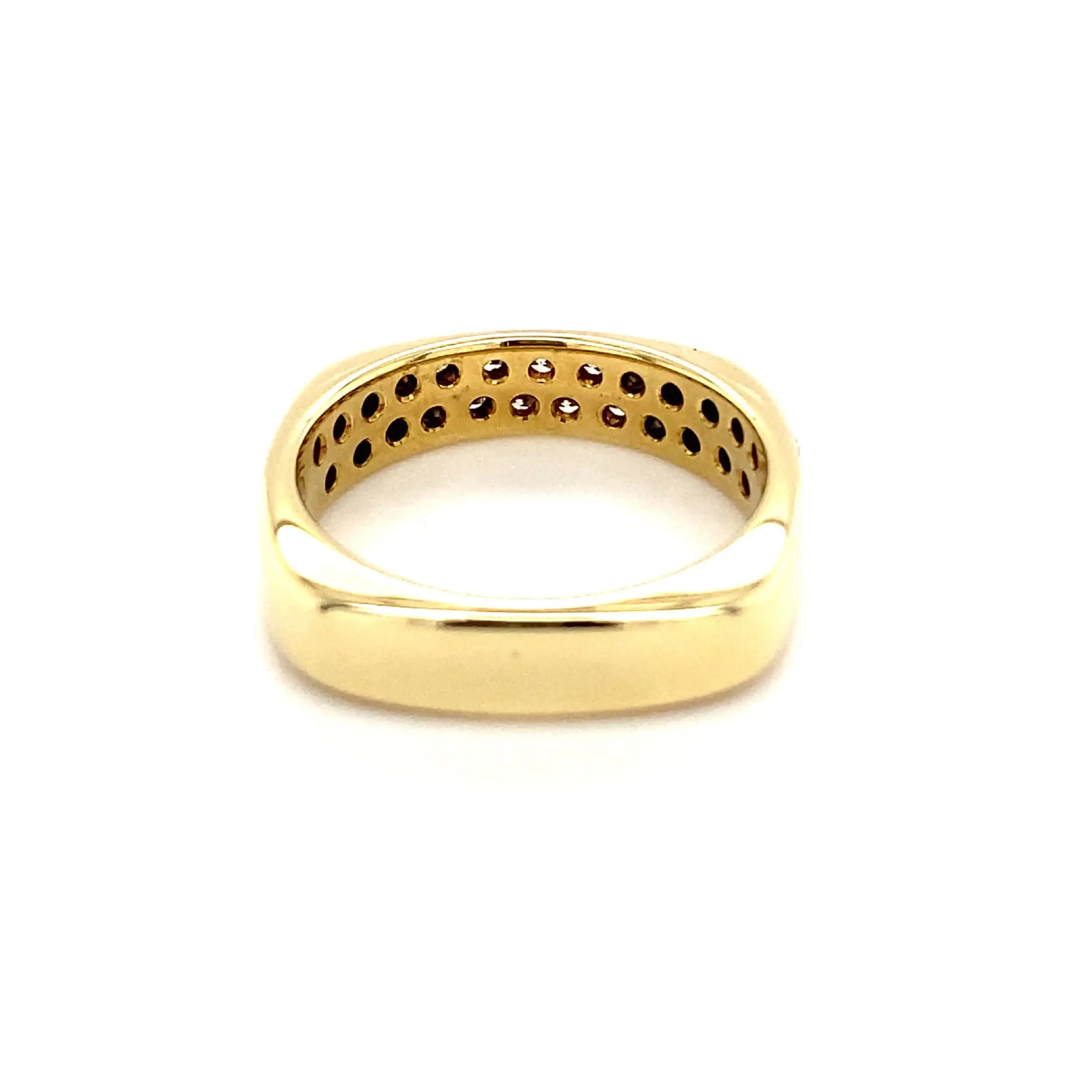 Ring Gelbgold mit Diamanten, graviert mit 0,50ct. Ring Gelbgold mit Diamanten, graviert mit 0,50ct.