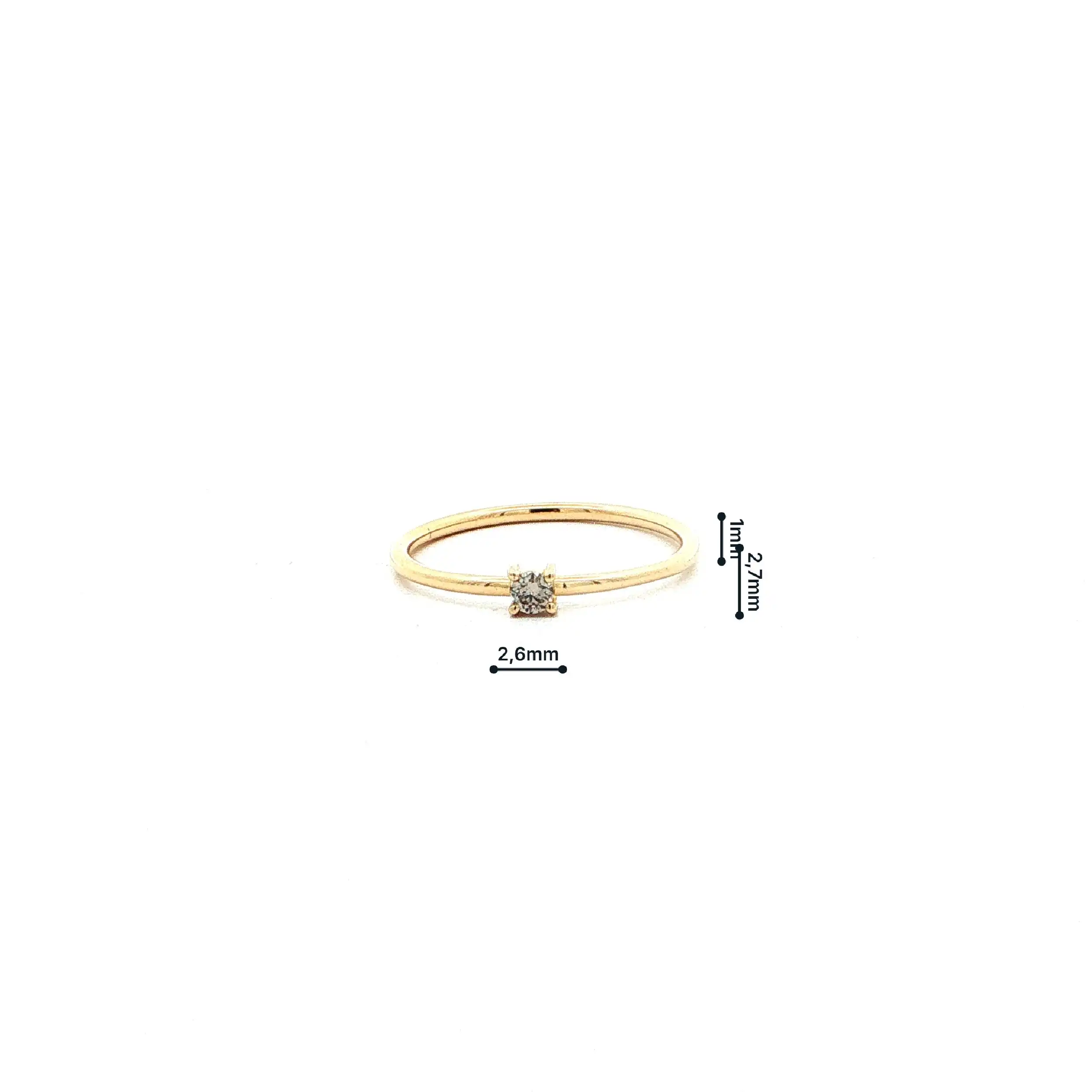 Ring Gelbgold mit Brillant Ring Gelbgold mit Brillant