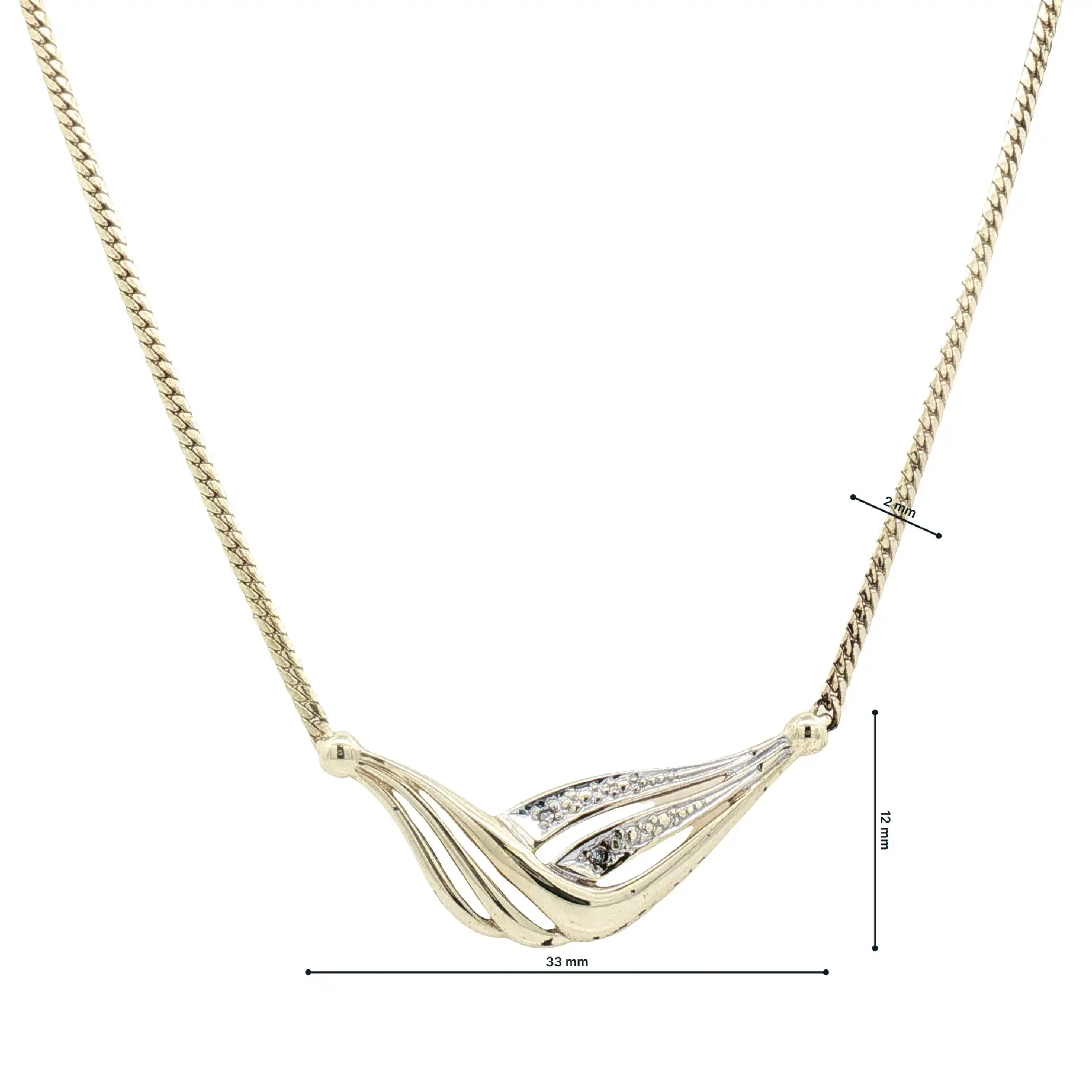 Collier Bicolor mit Diamanten