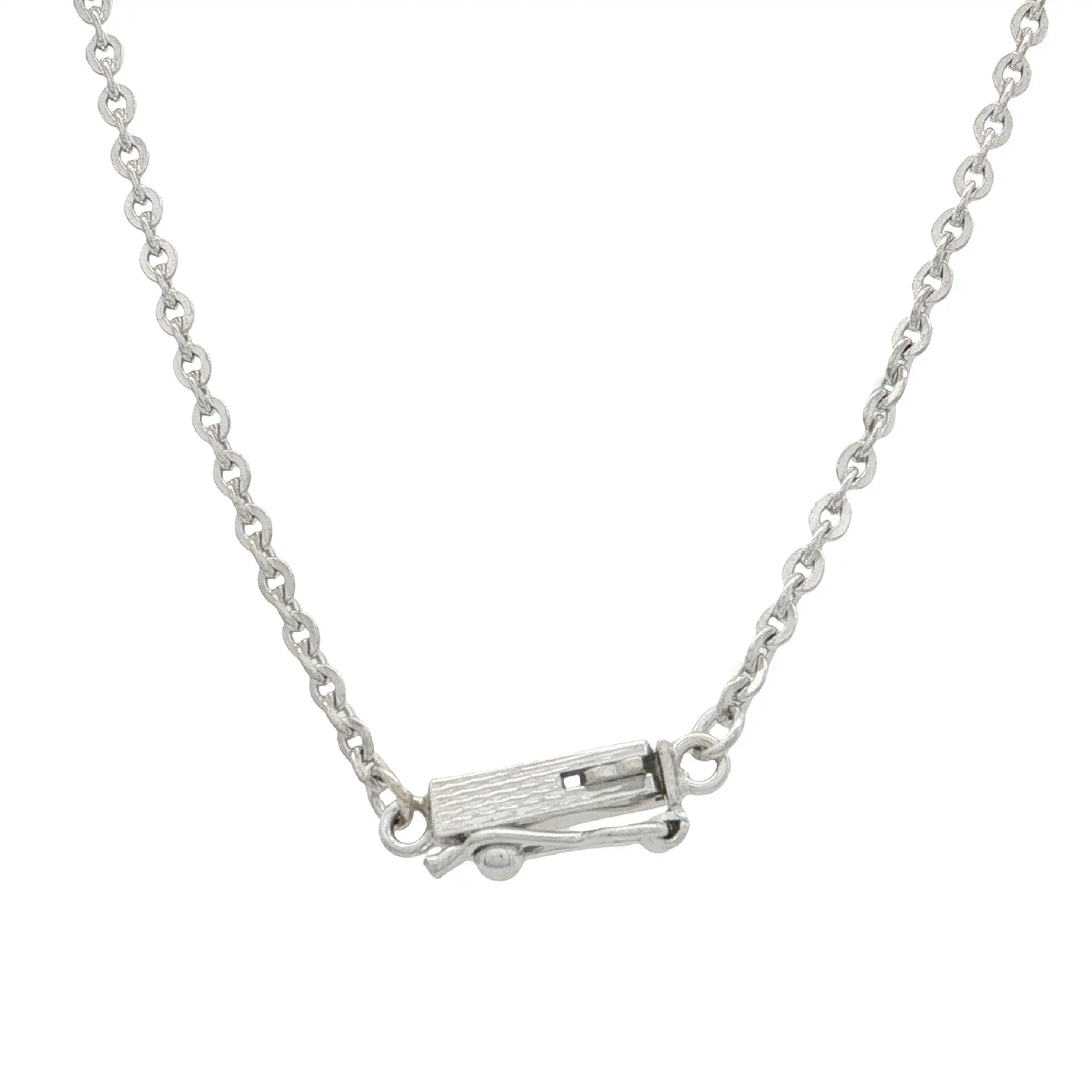 Ankercollier mit Brillant und Smaragd