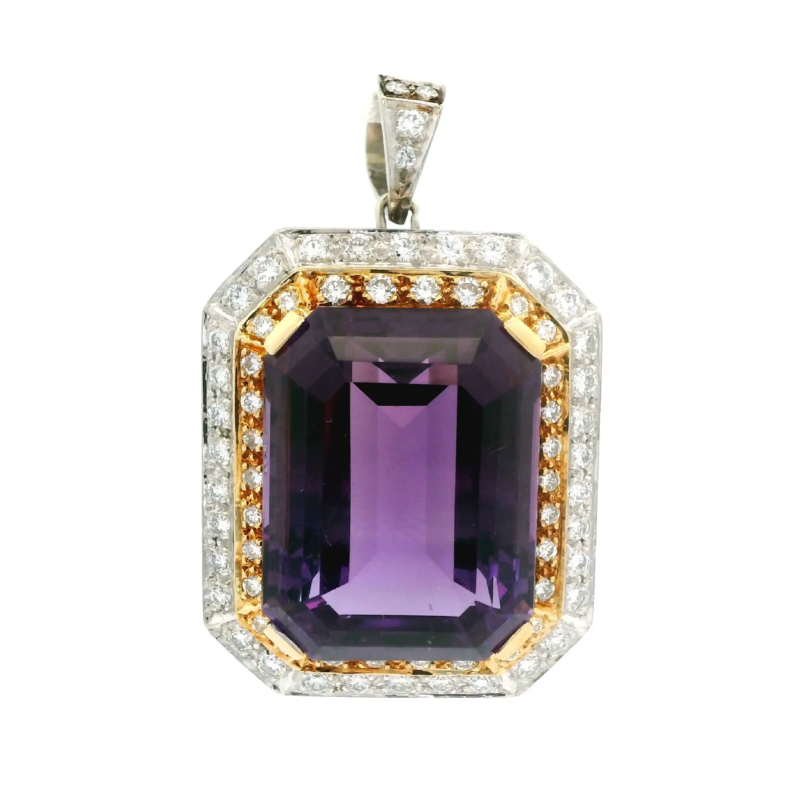 Anhänger Bicolor mit Amethyst und Diamanten