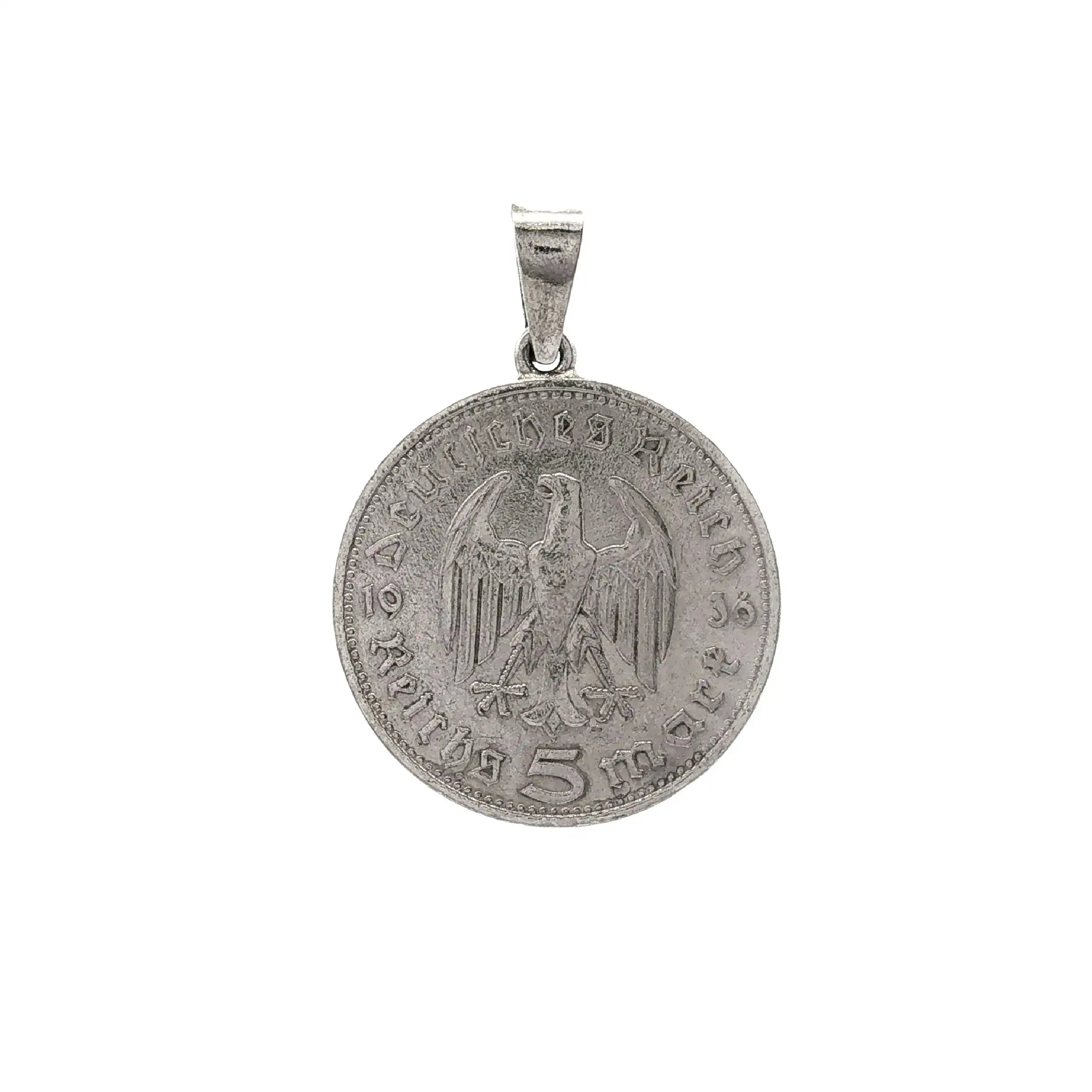 Anhänger Münze 5 Reichsmark 1936 Anhänger Münze 5 Reichsmark 1936