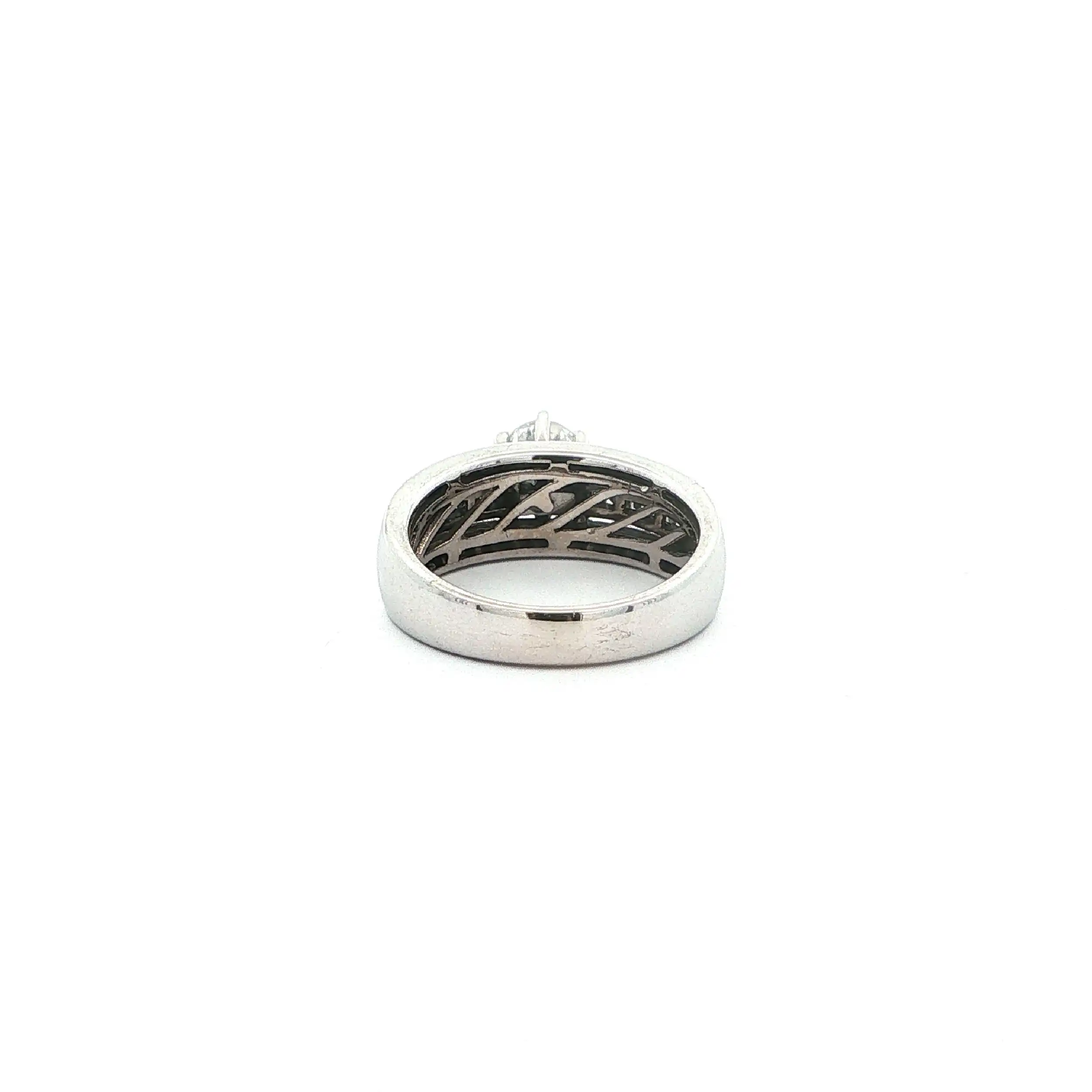 Ring Weißgold mit Brillanten, graviert mit 0,29ct. & 0,26ct.