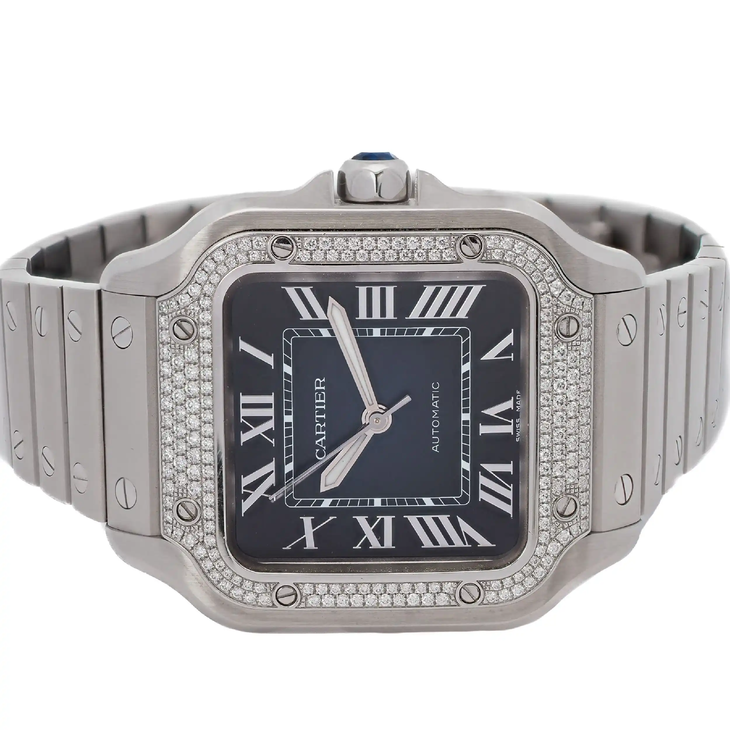 Herrenuhr Cartier Santos Medium Brillanten Herrenuhr Cartier Santos Medium Brillanten
