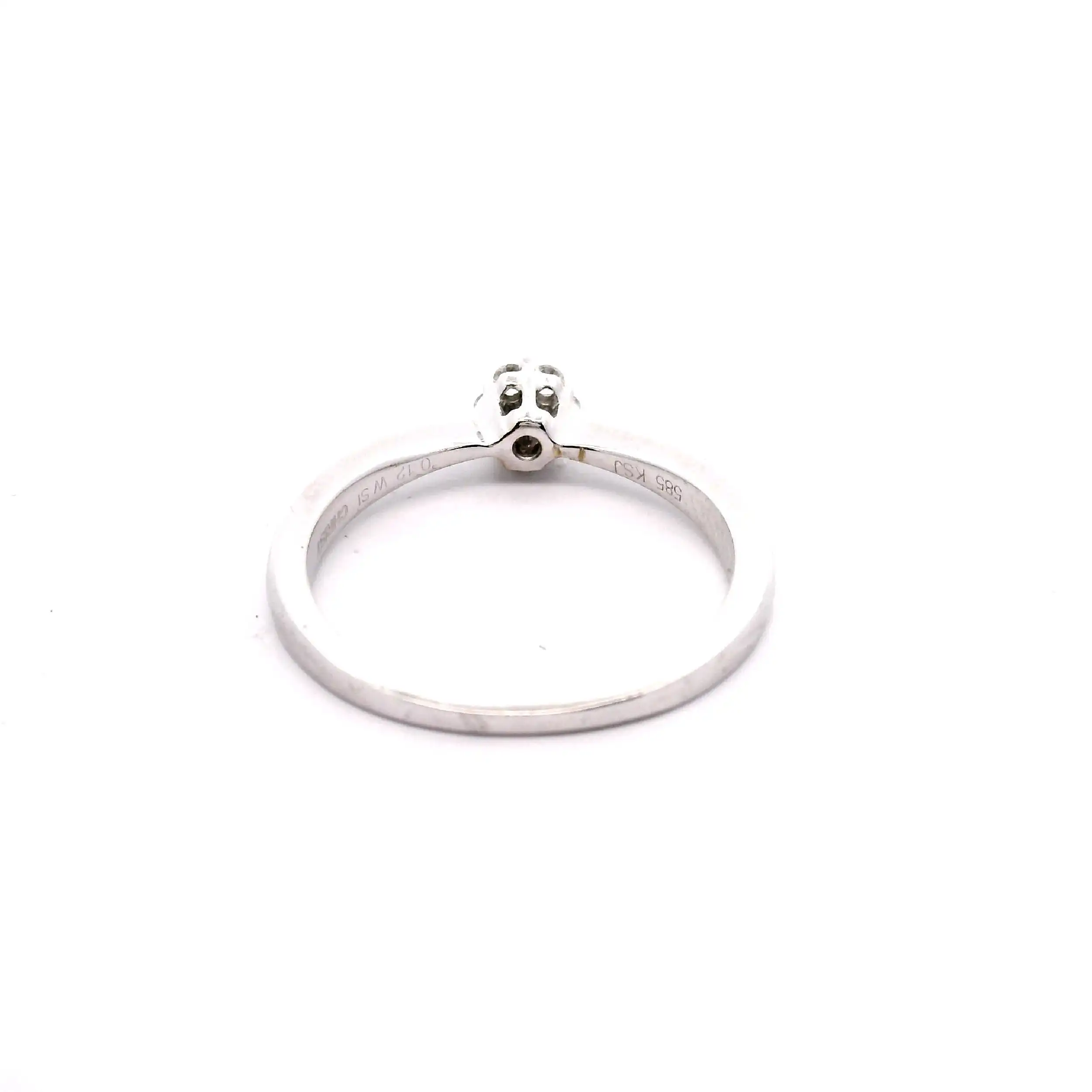 Ring Weißgold mit Brillanten Christ , graviert mit 0,12ct W/Si Ring Weißgold mit Brillanten Christ , graviert mit 0,12ct W/Si