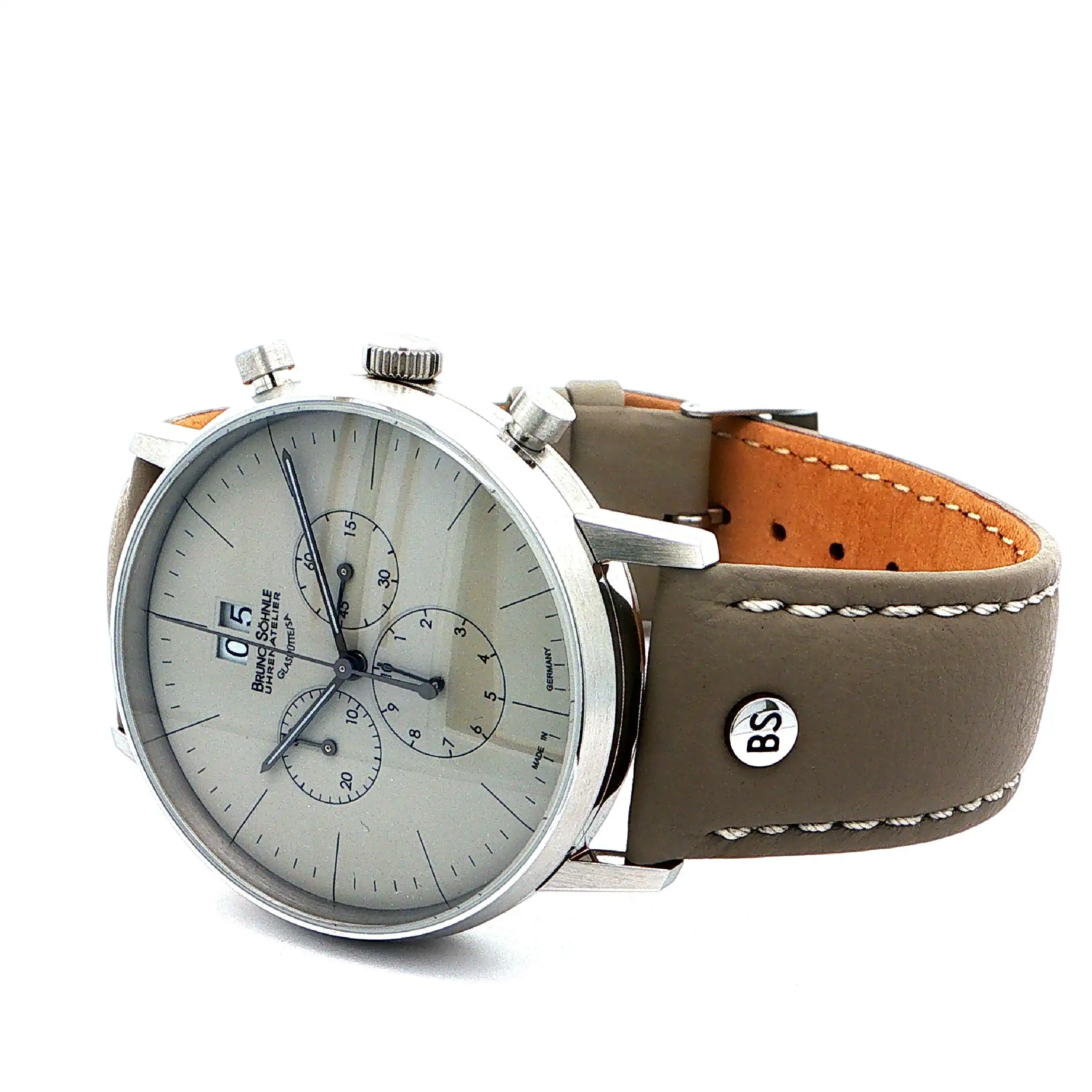 Herrenuhr Bruno Söhnle Stuttgart Chronograph Big mit Lederarmband Herrenuhr Bruno Söhnle Stuttgart Chronograph Big mit Lederarmband