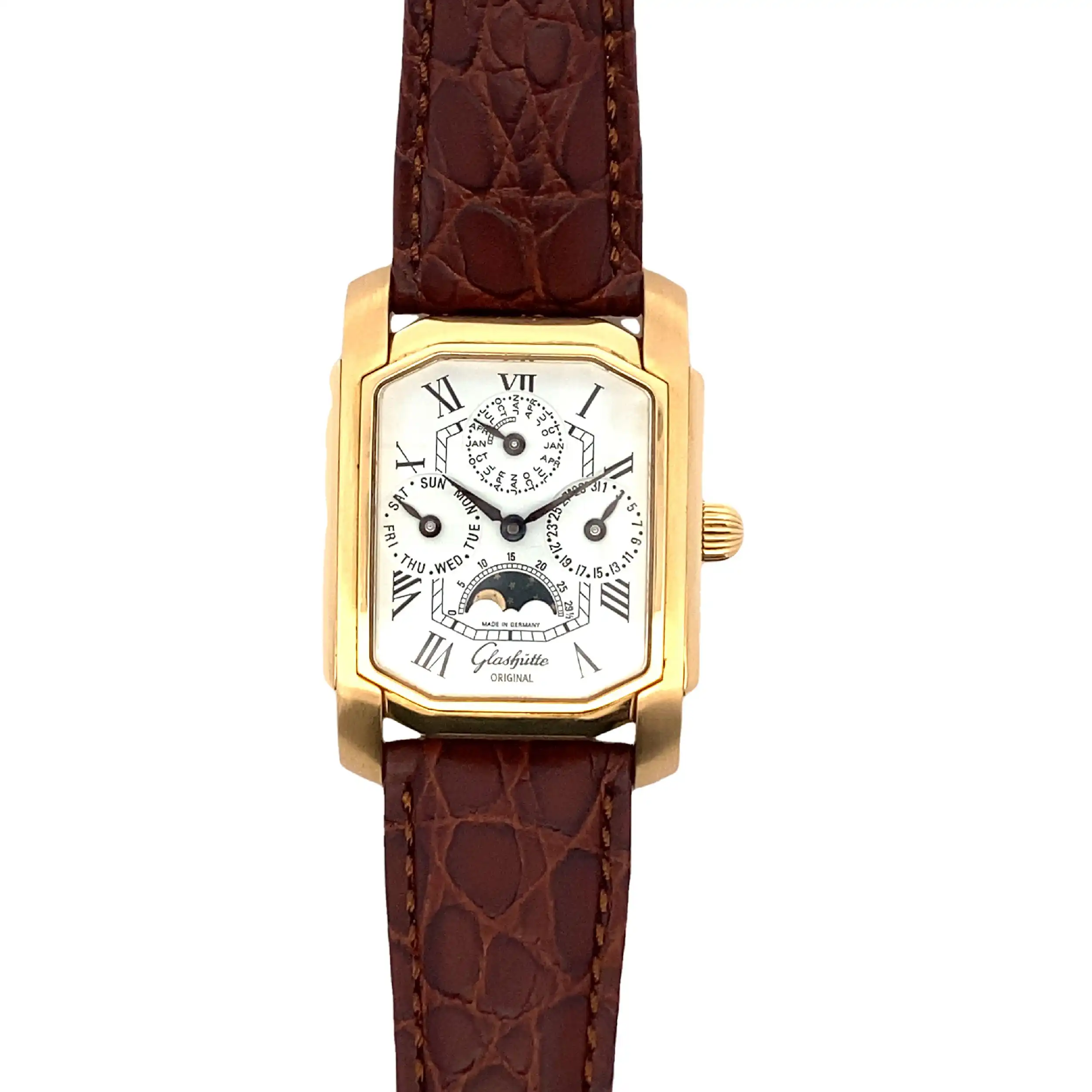 Herrenuhr Glashütte Original Karree Ewiger Kalender Roségold Herrenuhr Glashütte Original Karree Ewiger Kalender Roségold