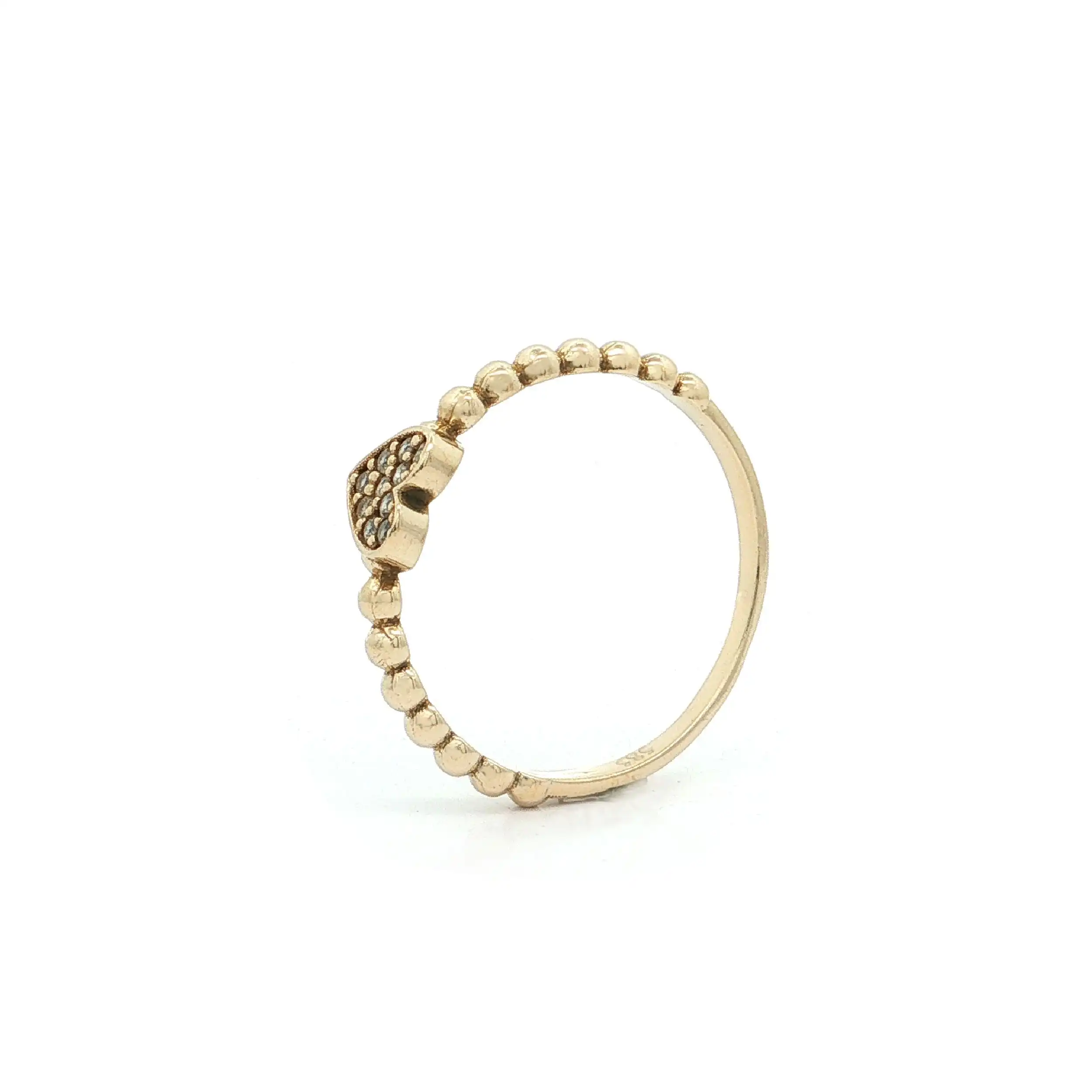 Ring Gelbgold Herz mit Zirkonia