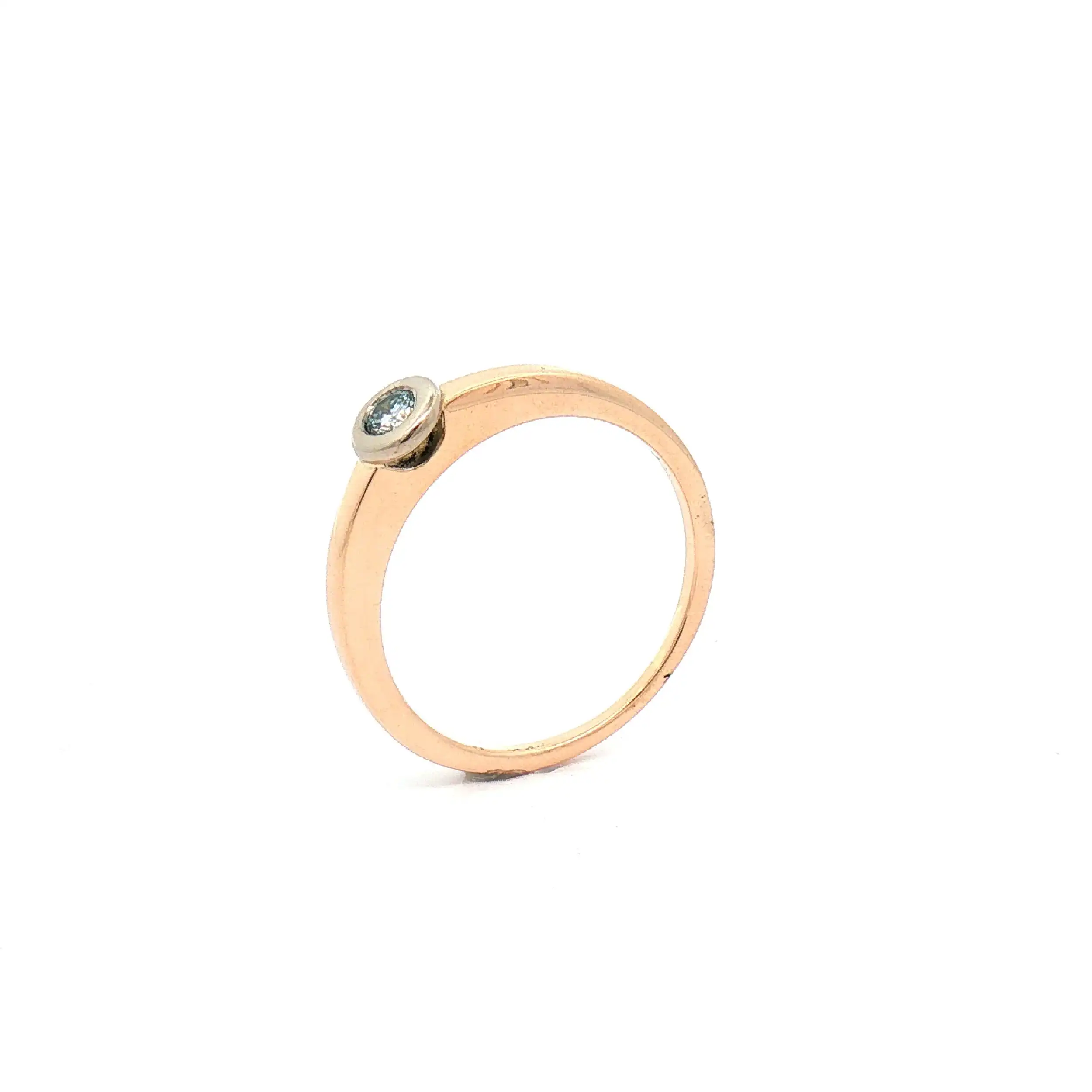 Ring Bicolor mit Brillant Ring Bicolor mit Brillant