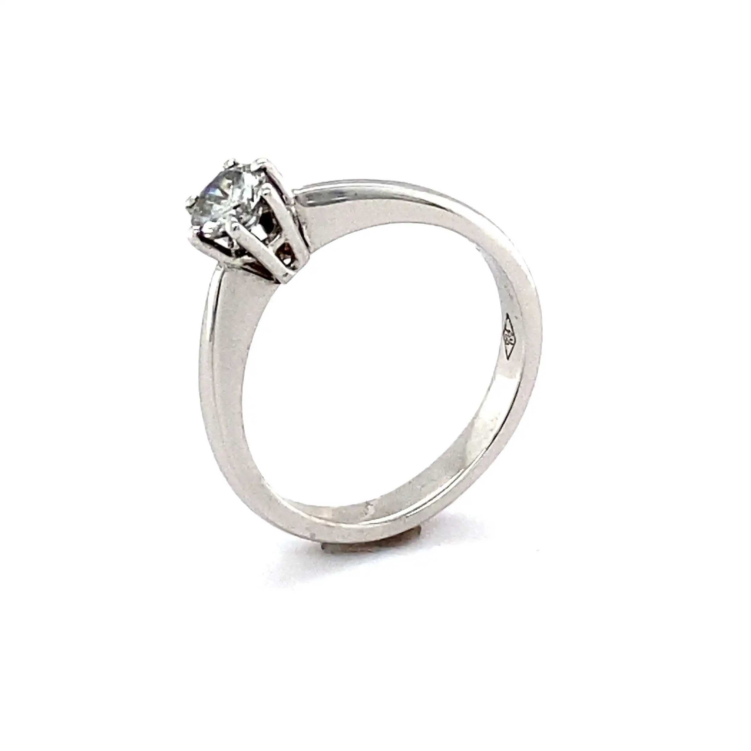 Ring Weißgold mit Brillant, graviert mit 0,32ct Ring Weißgold mit Brillant, graviert mit 0,32ct