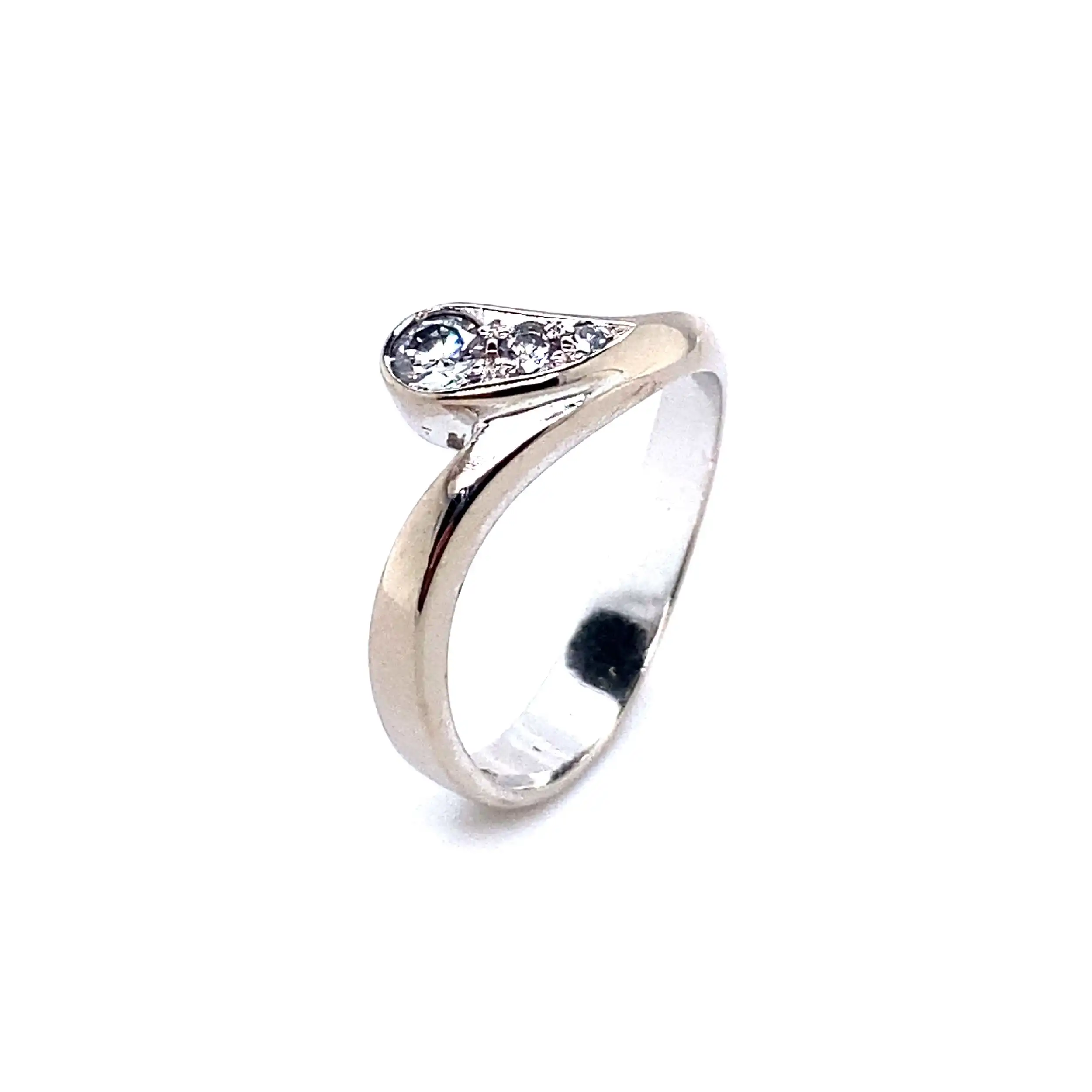 Ring Weißgold mit Brillanten und Diamant