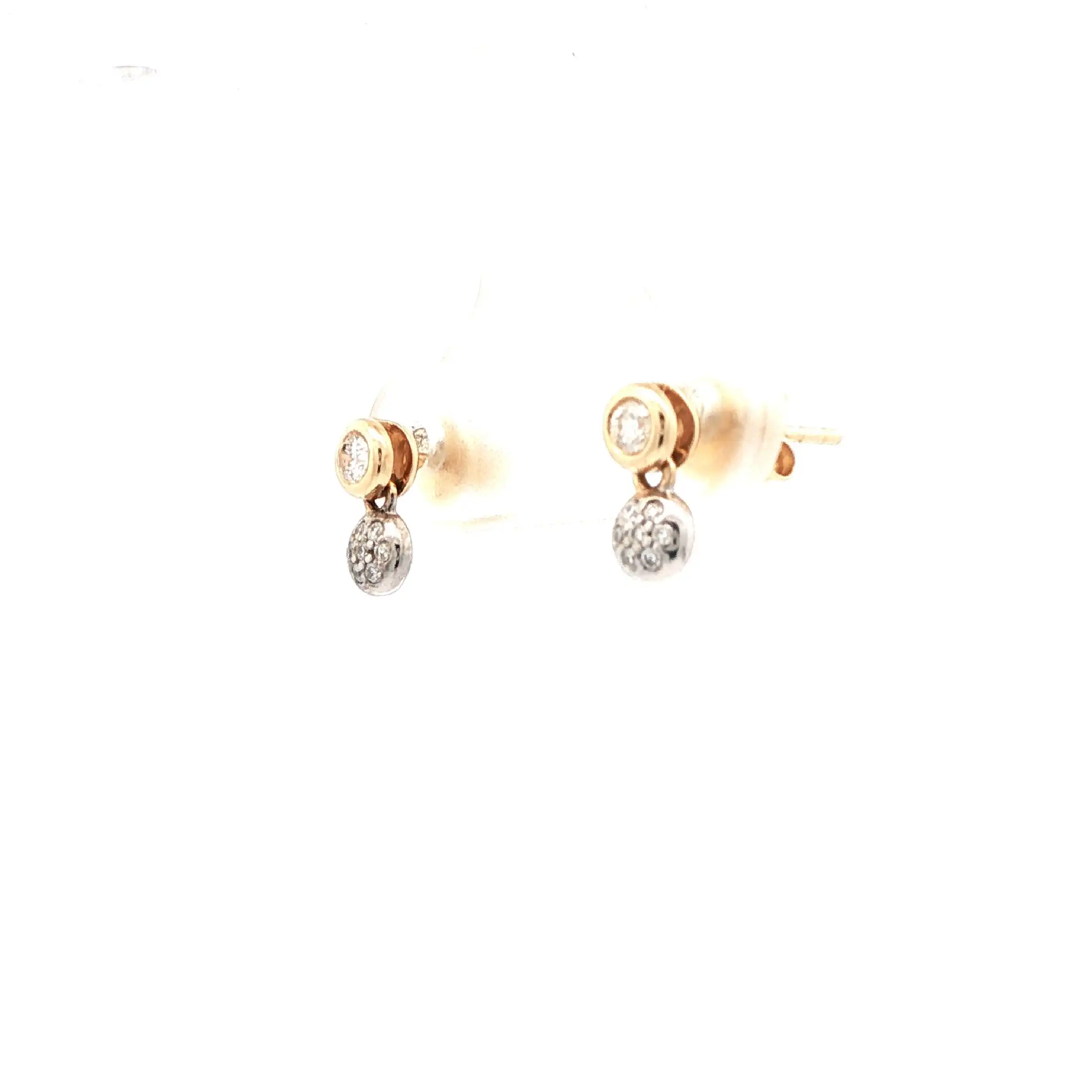 Ohrstecker Bicolor mit Brillanten