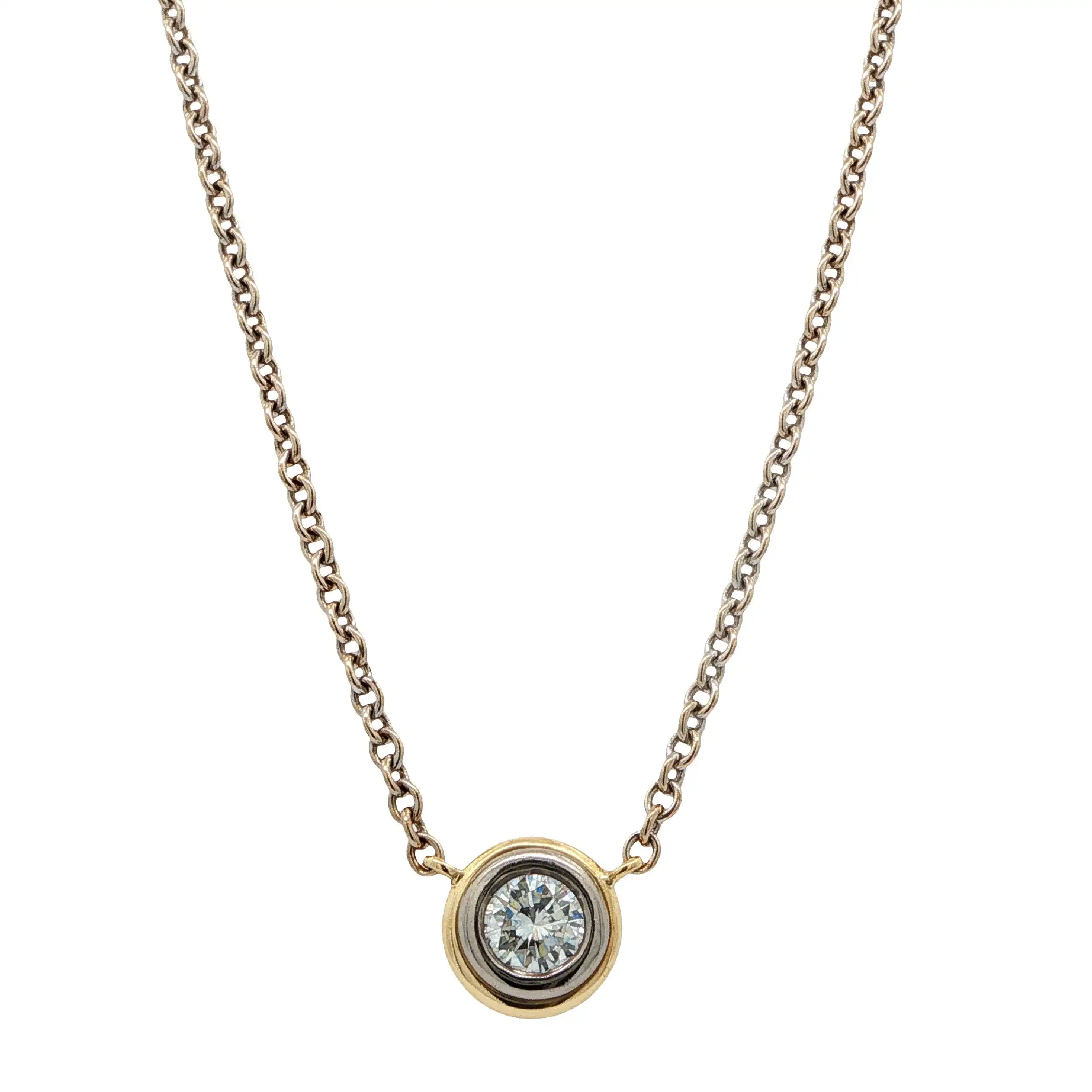 Ankercollier Bicolor mit Brillant