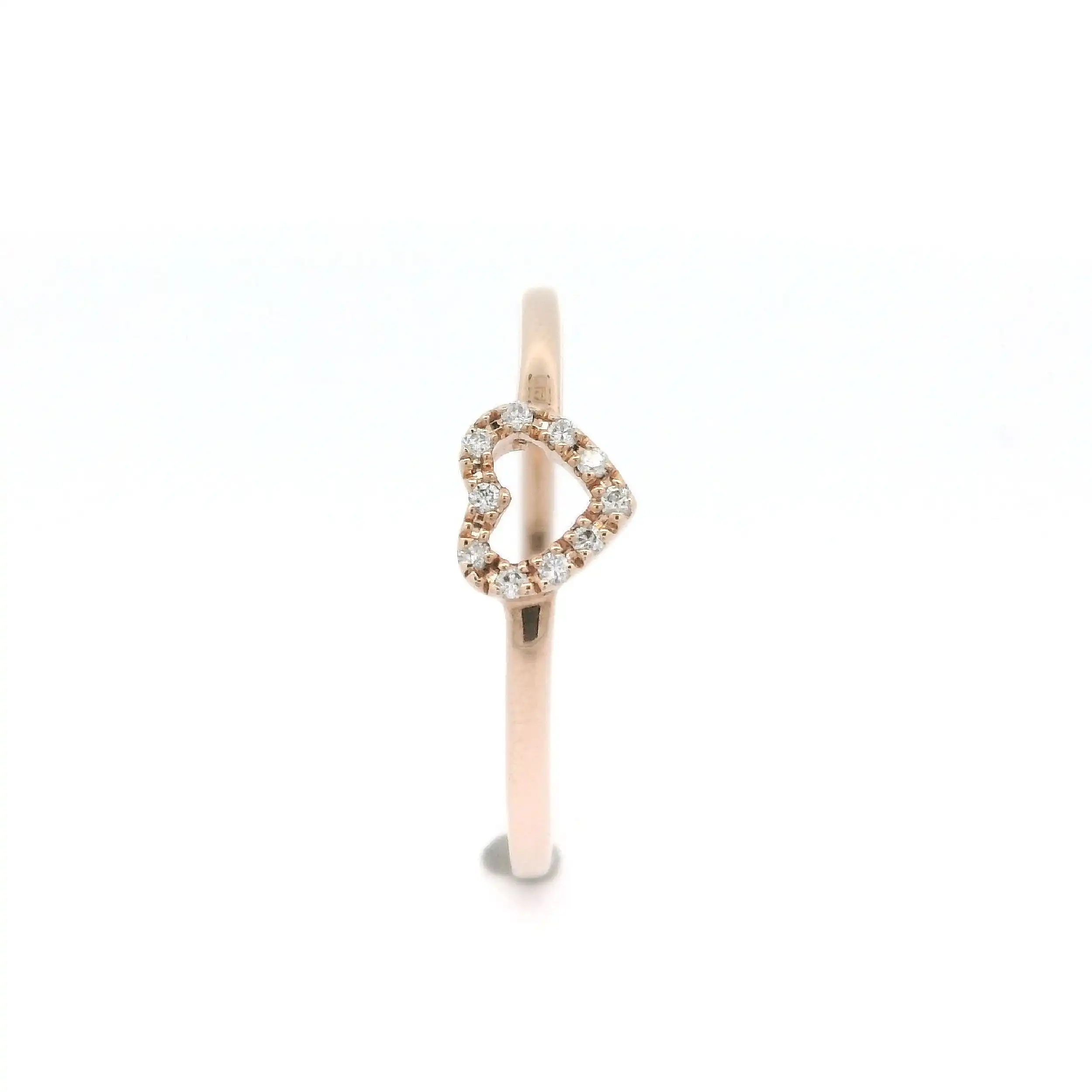 Ring Rotgold "Herz" mit Brillanten Ring Rotgold "Herz" mit Brillanten