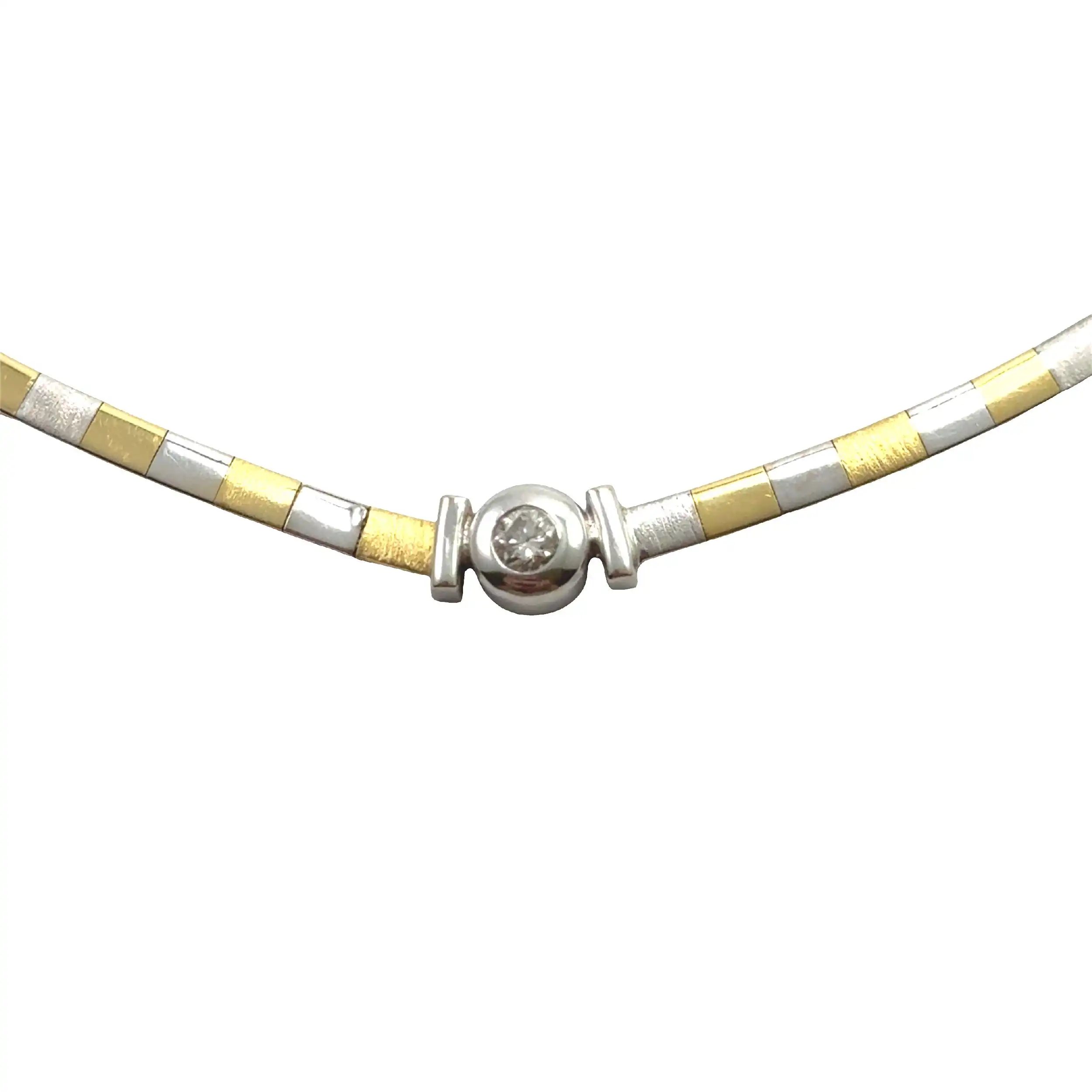Collier Bicolor mit Brillant