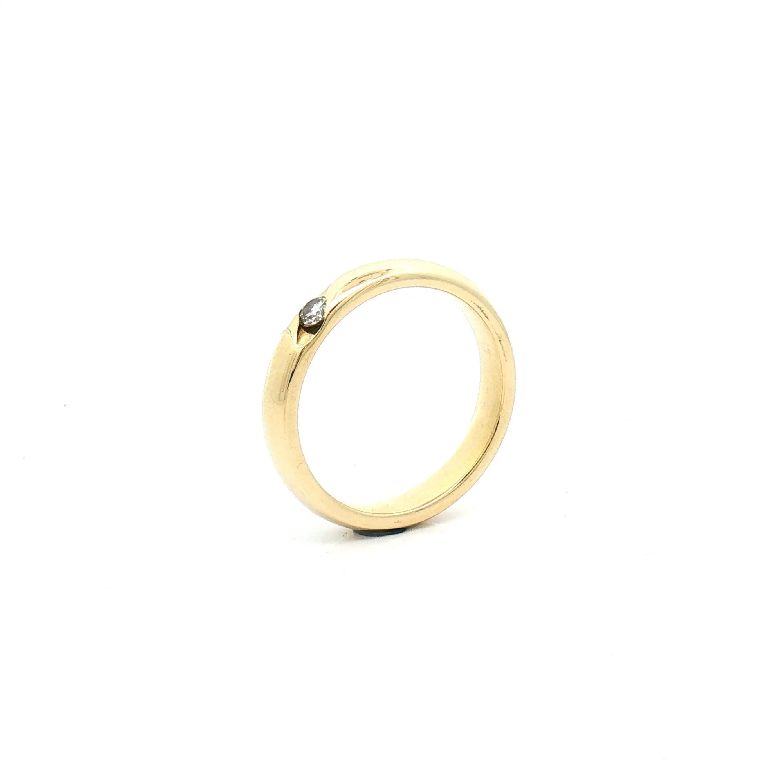 Trauring Gelbgold mit Brillant