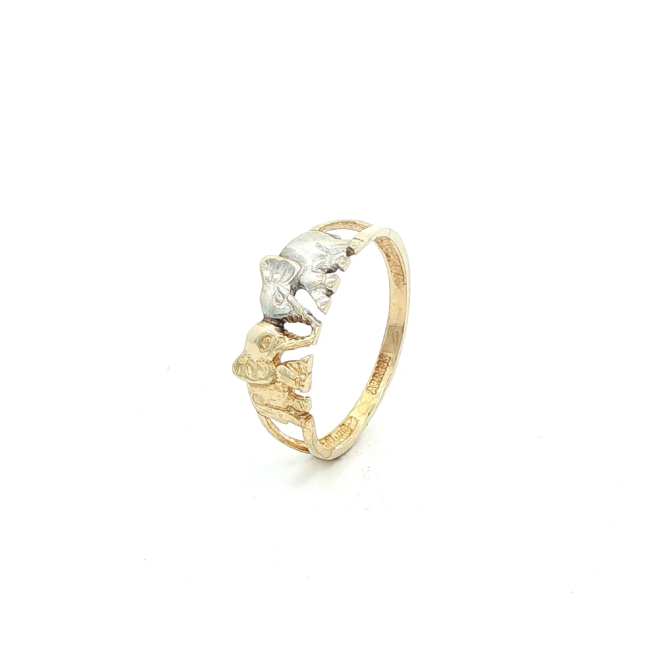Ring Bicolor mit Elefanten Ring Bicolor mit Elefanten