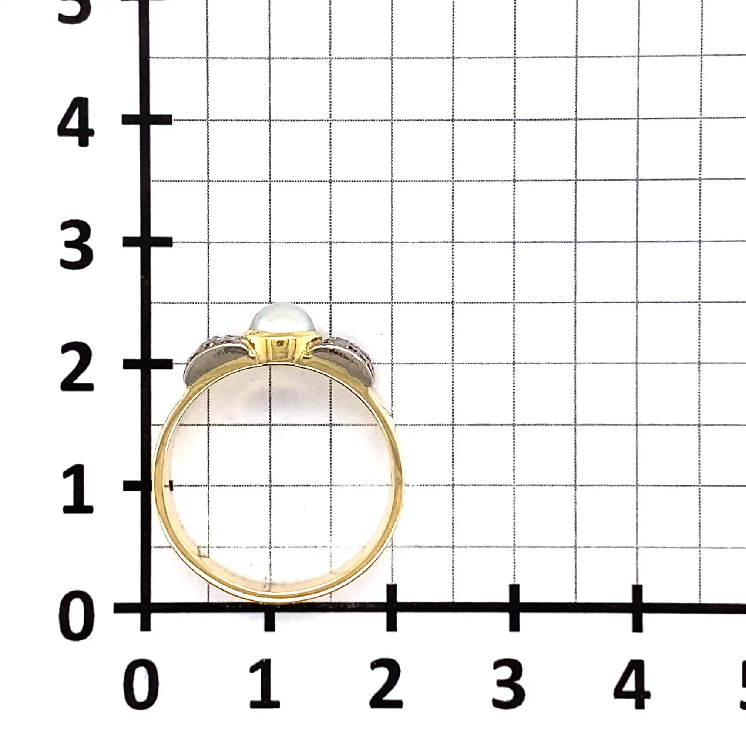 Ring Bicolor mit Perle & Diamantrosen Ring Bicolor mit Perle & Diamantrosen