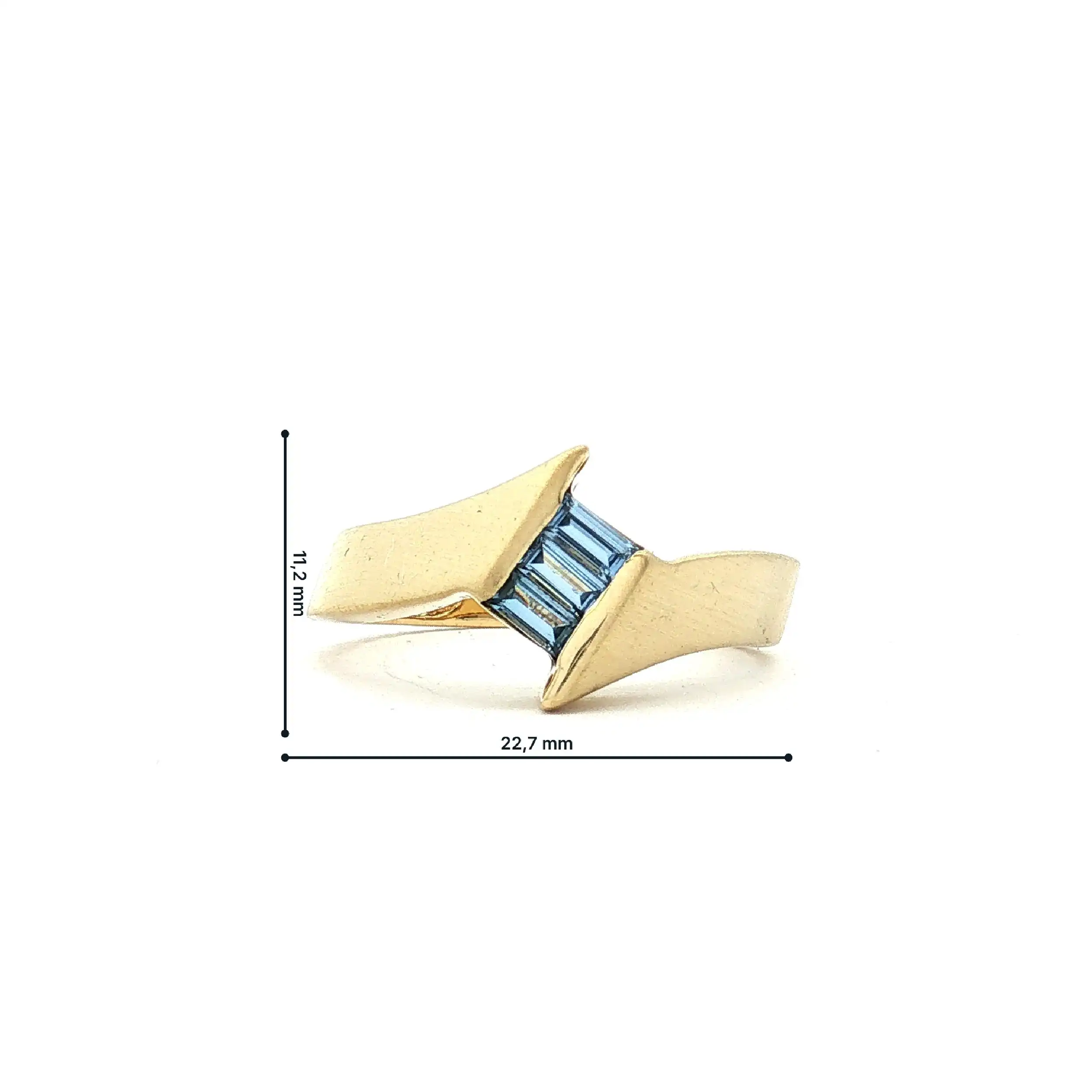 Ring Gelbgold mit Blautopas Ring Gelbgold mit Blautopas