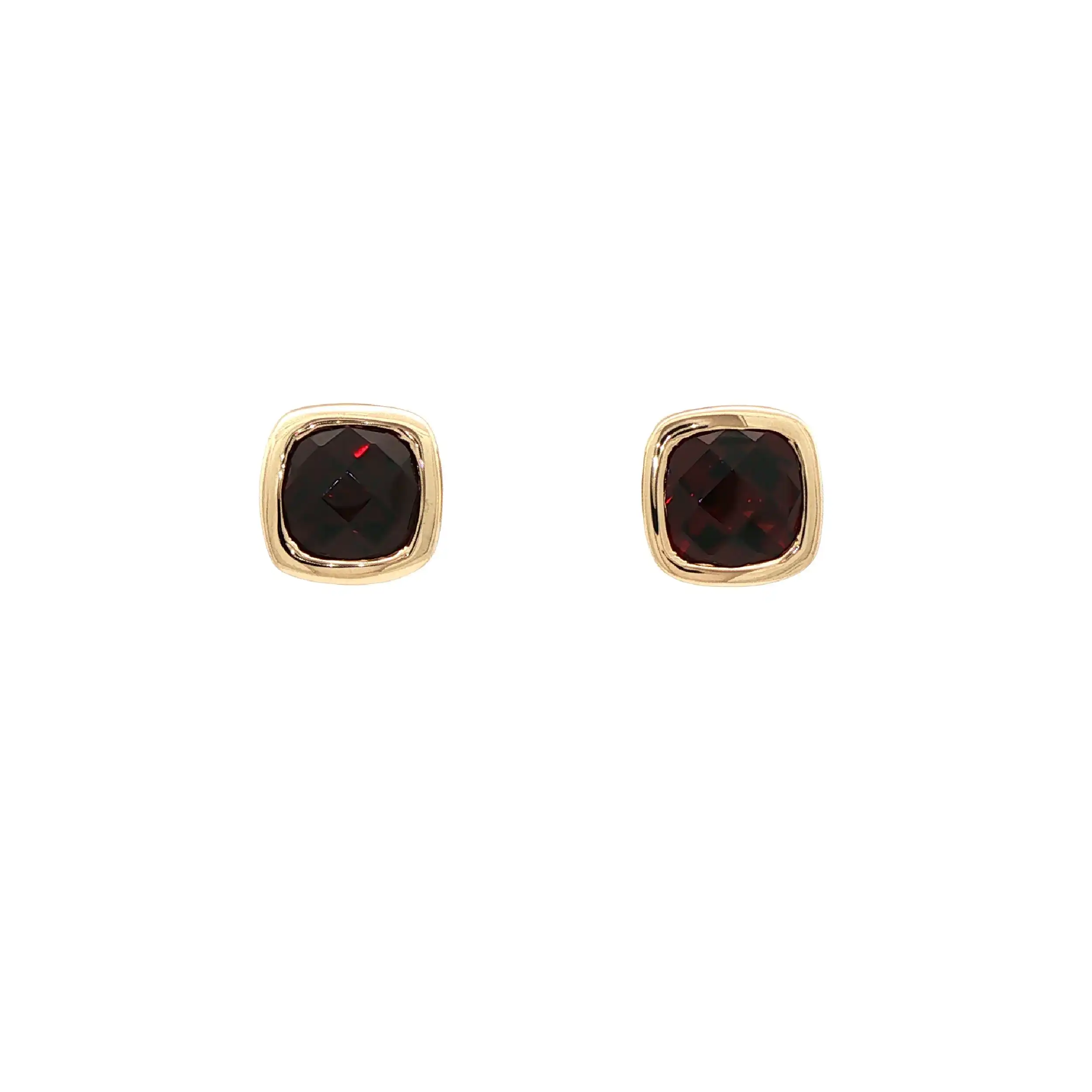 Ohrstecker Gelbgold mit roten Farbsteinen Ohrstecker Gelbgold mit roten Farbsteinen