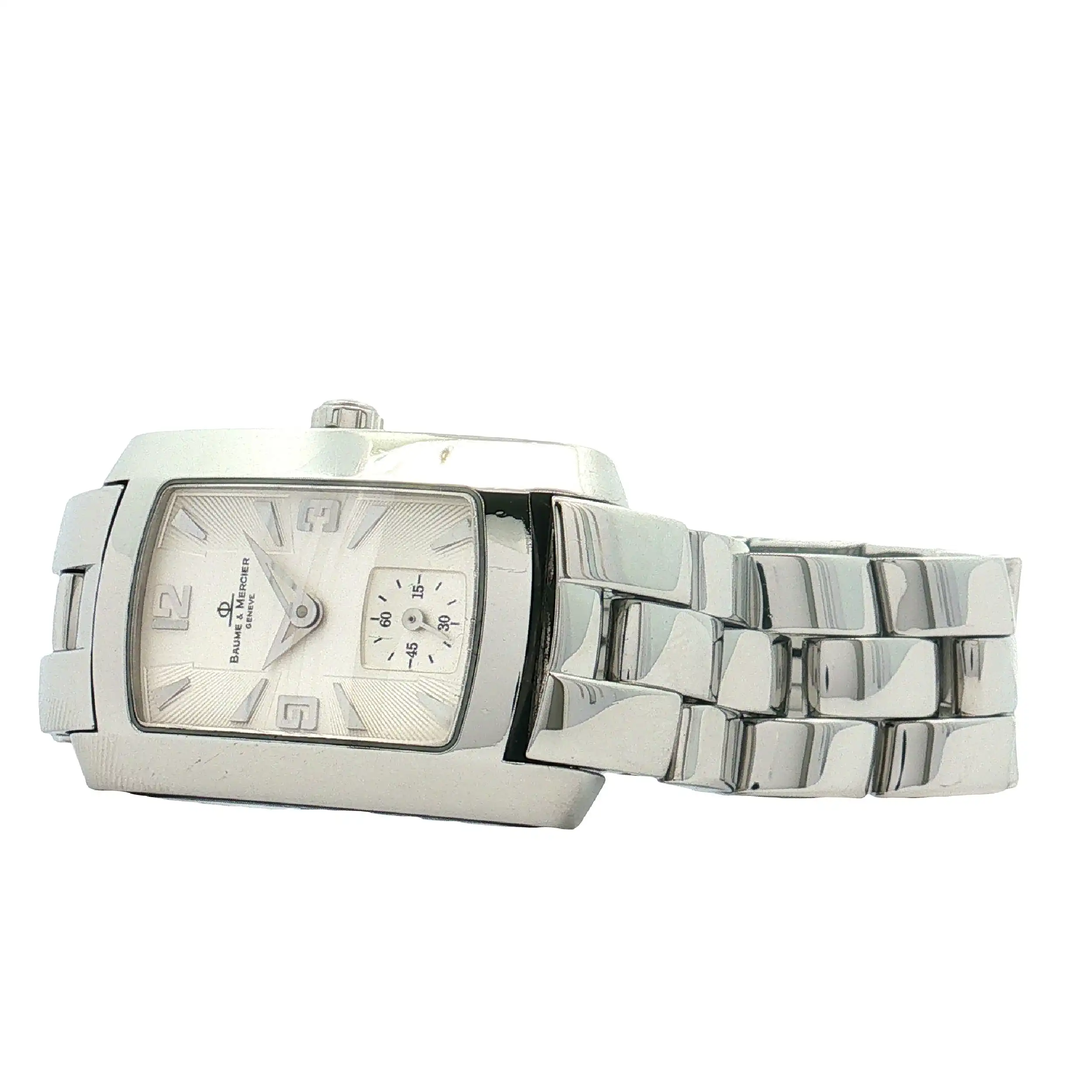 Damenuhr Baume & Mercier Hampton stahl Quarz Ref. 65309 mit Box WERK DEFEKT! Damenuhr Baume & Mercier Hampton stahl Quarz Ref. 65309 mit Box WERK DEFEKT!