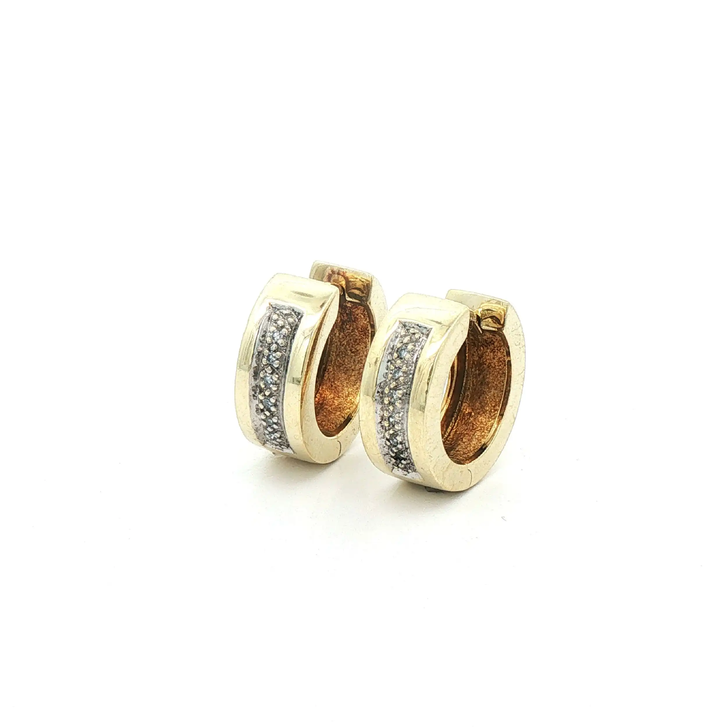 Creolen Bicolor mit Diamanten