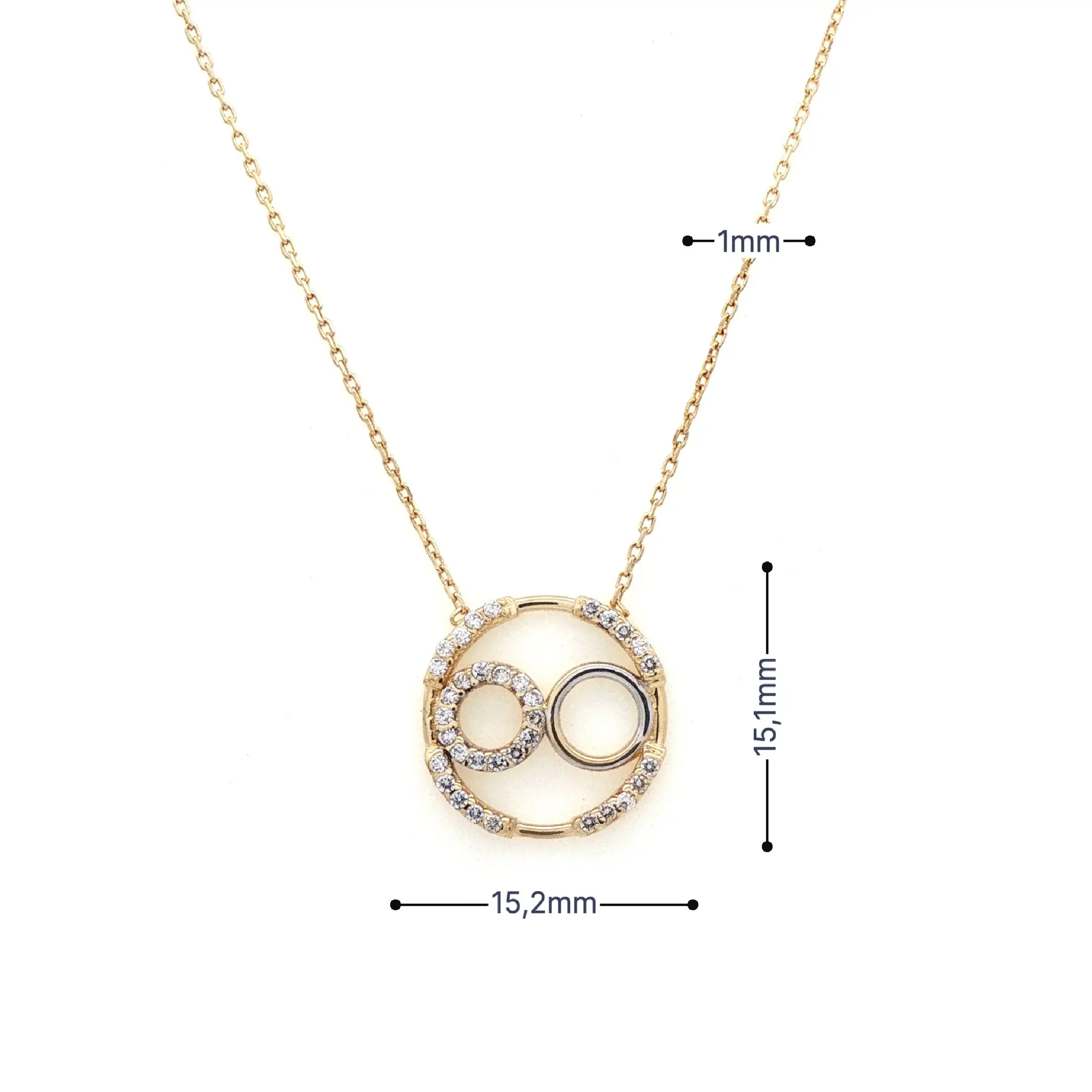 Collier Gelbgold mit Zirkonia Collier Gelbgold mit Zirkonia