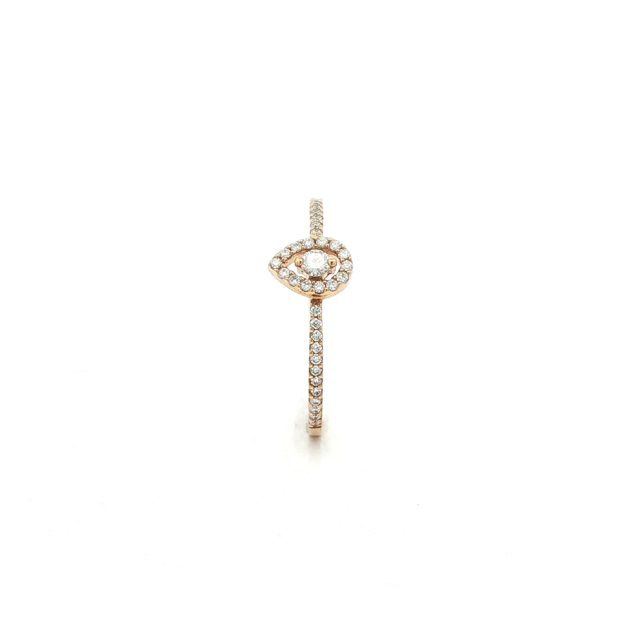 Ring Gelbgold "Tropfen" mit Brillanten Ring Gelbgold "Tropfen" mit Brillanten