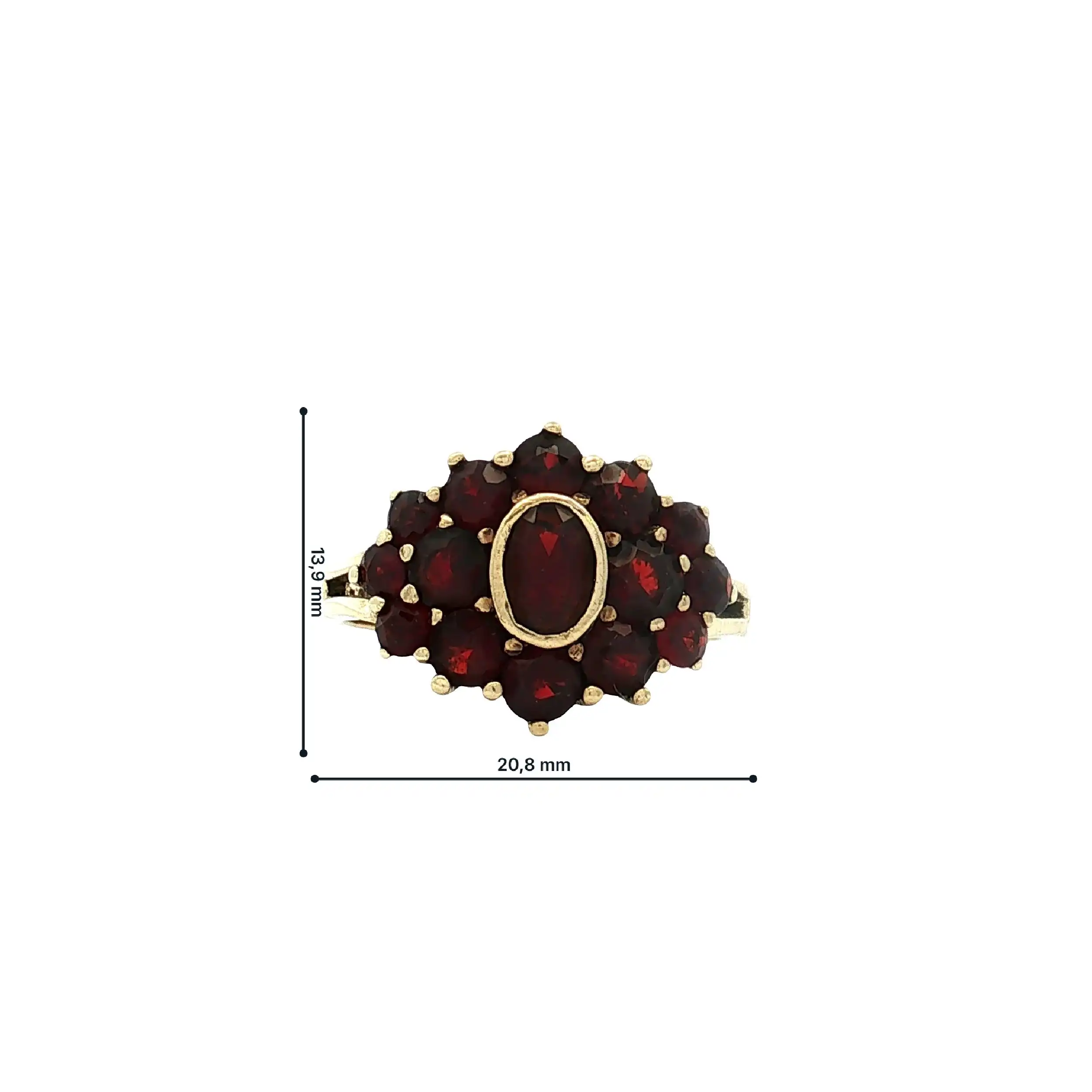Ring Gelbgold mit Granat Ring Gelbgold mit Granat