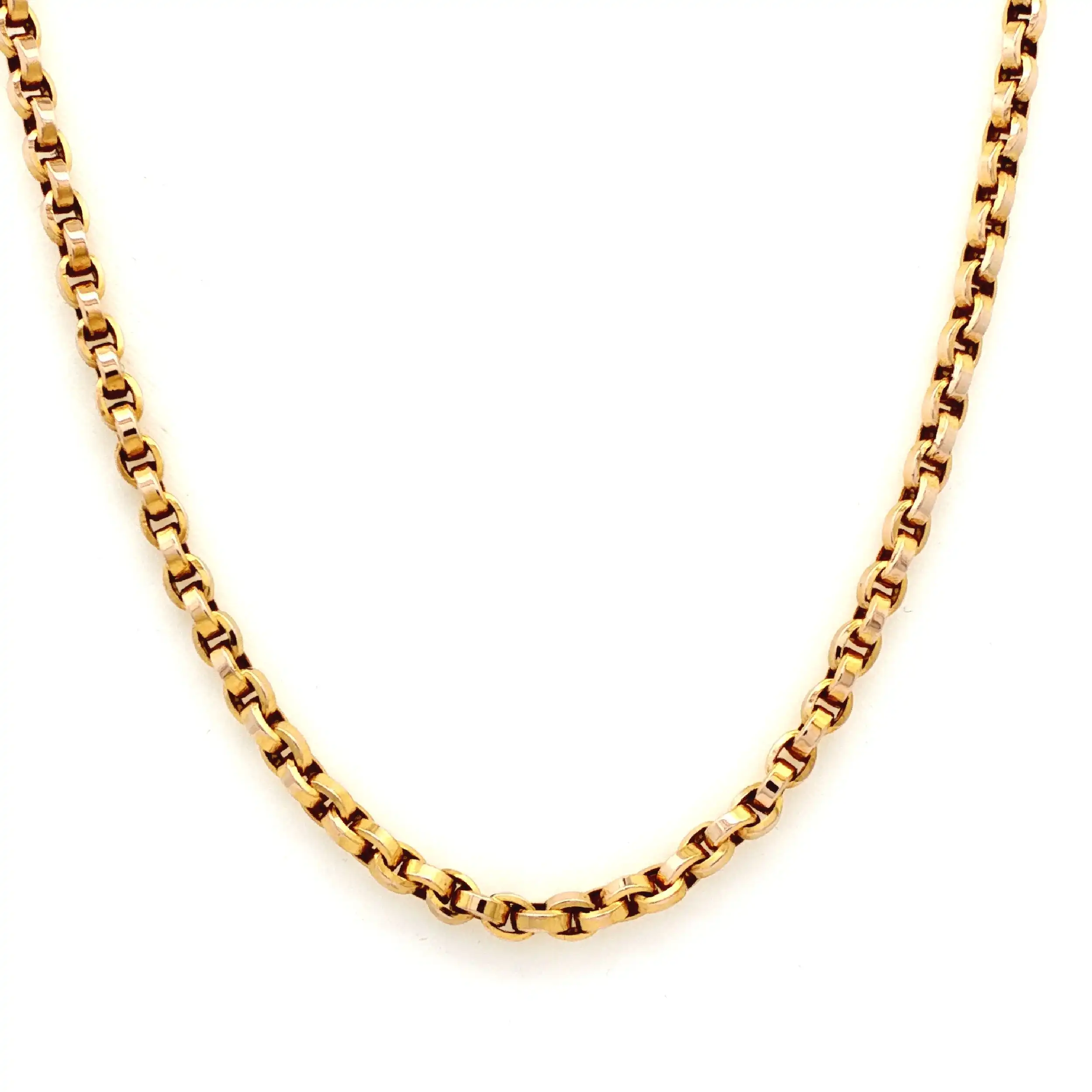 Ankerkette Gelbgold halbmassiv