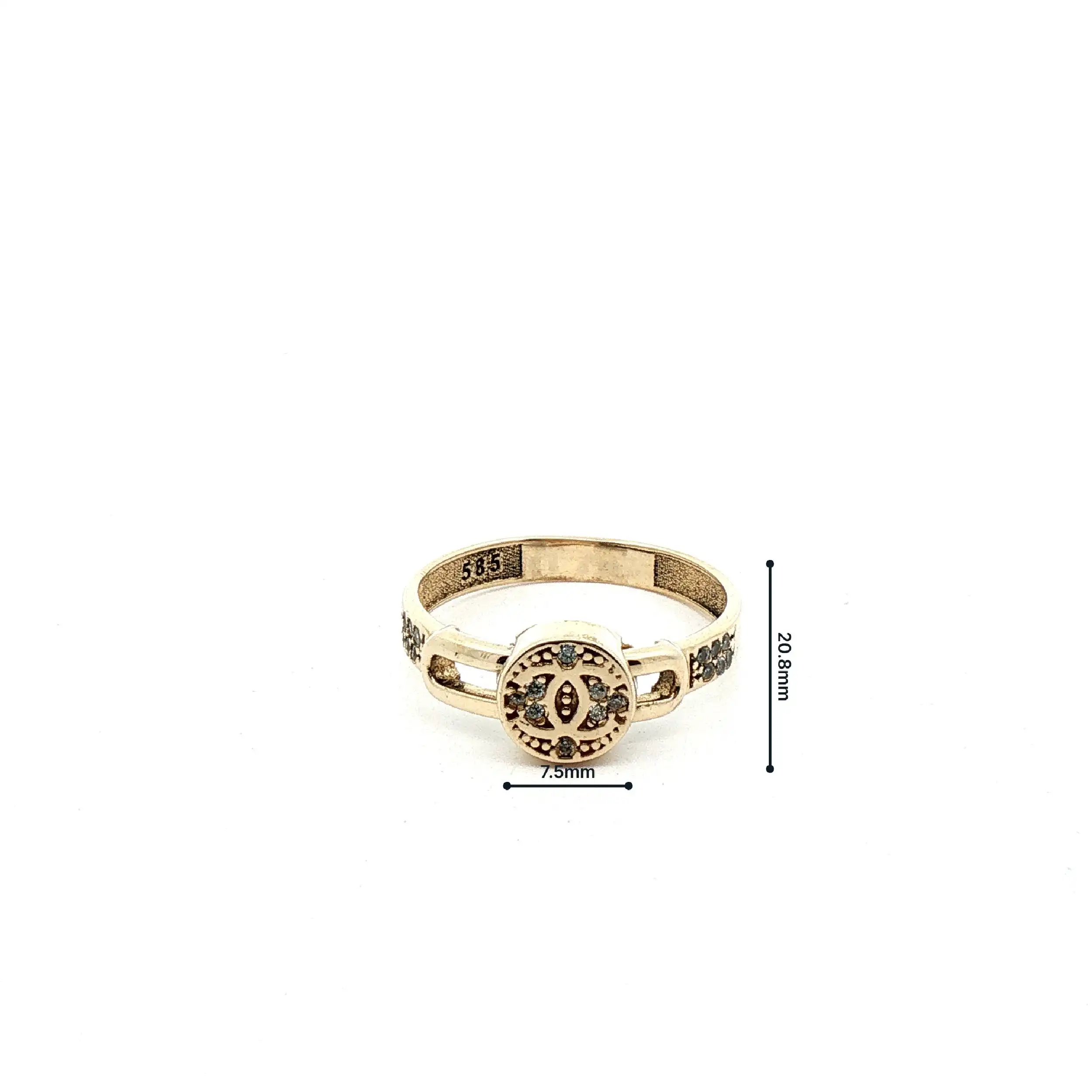 Ring Gelbgold mit Zirkonia