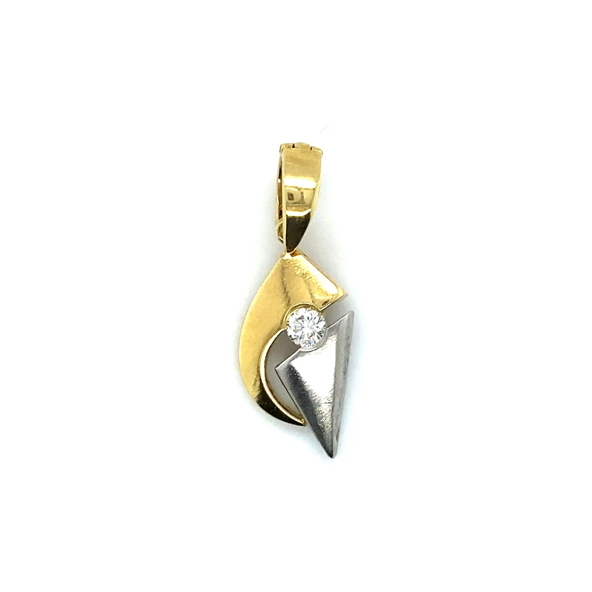 Anhänger/Clip Gelbgold und Platin mit Brillant Anhänger/Clip Gelbgold und Platin mit Brillant