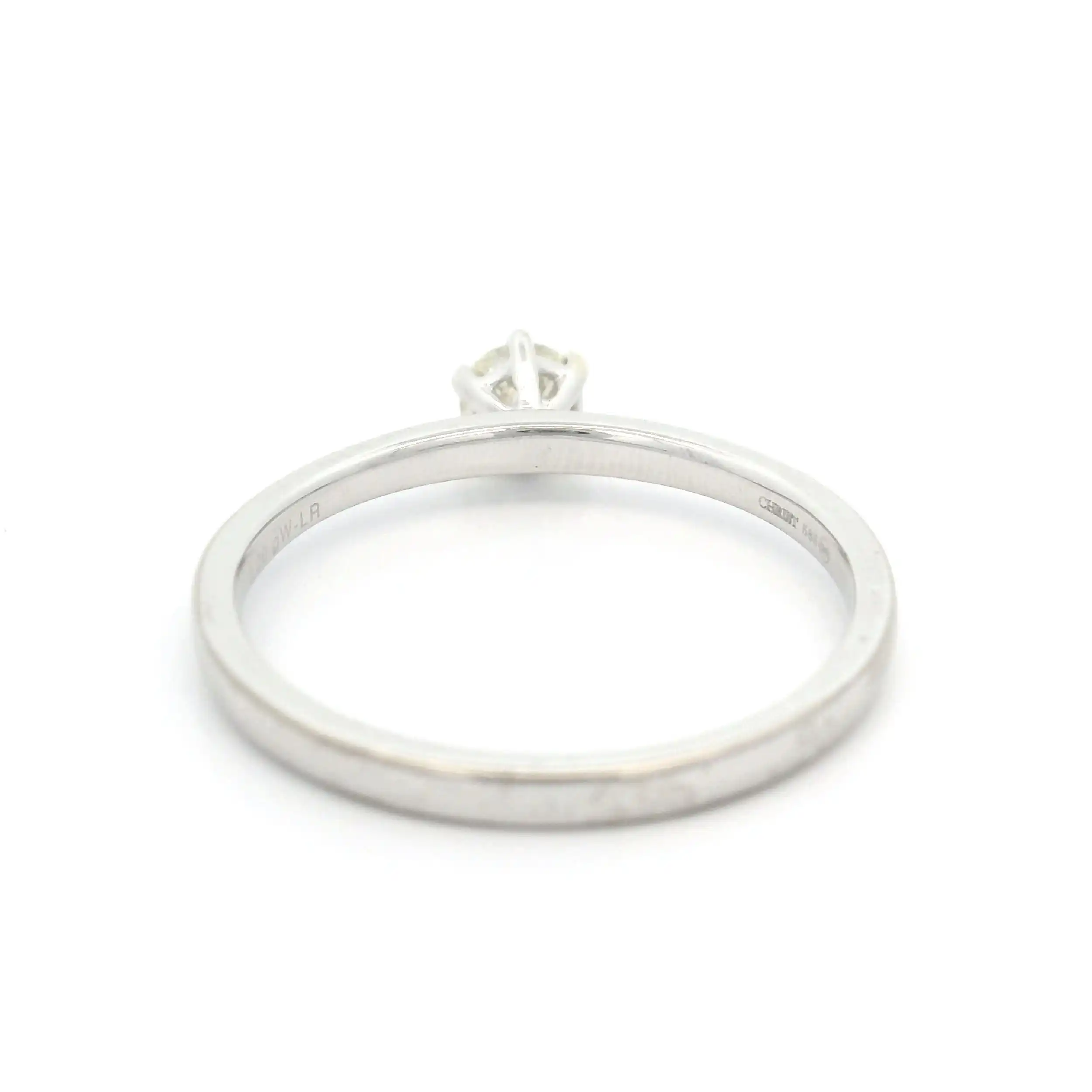 Ring Weißgold mit Brillant von Christ, graviert 0,20ct.
