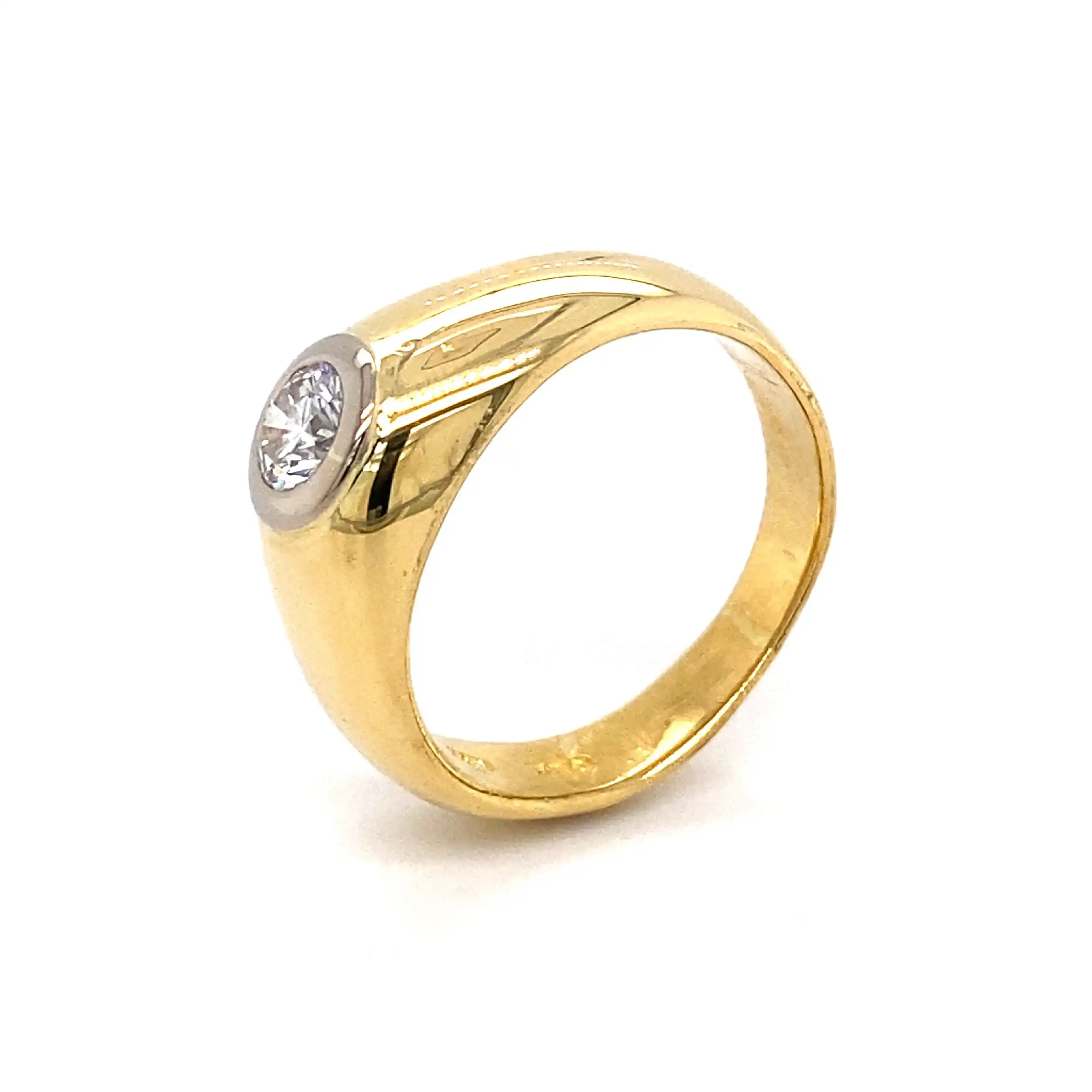 Solitärring Bicolor mit Brillant Solitärring Bicolor mit Brillant