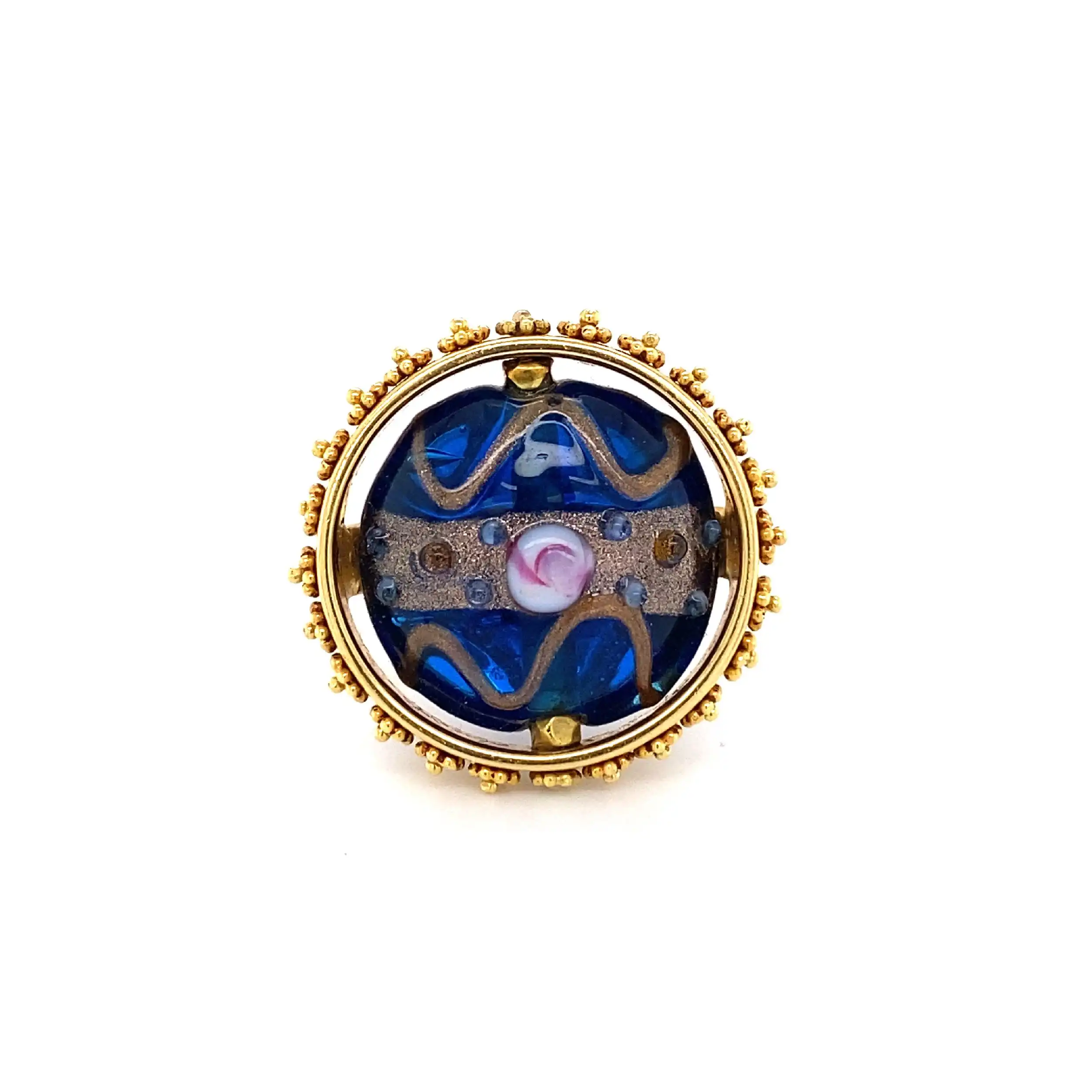 Ring Gelbgold mit blauem Farbstein Ring Gelbgold mit blauem Farbstein
