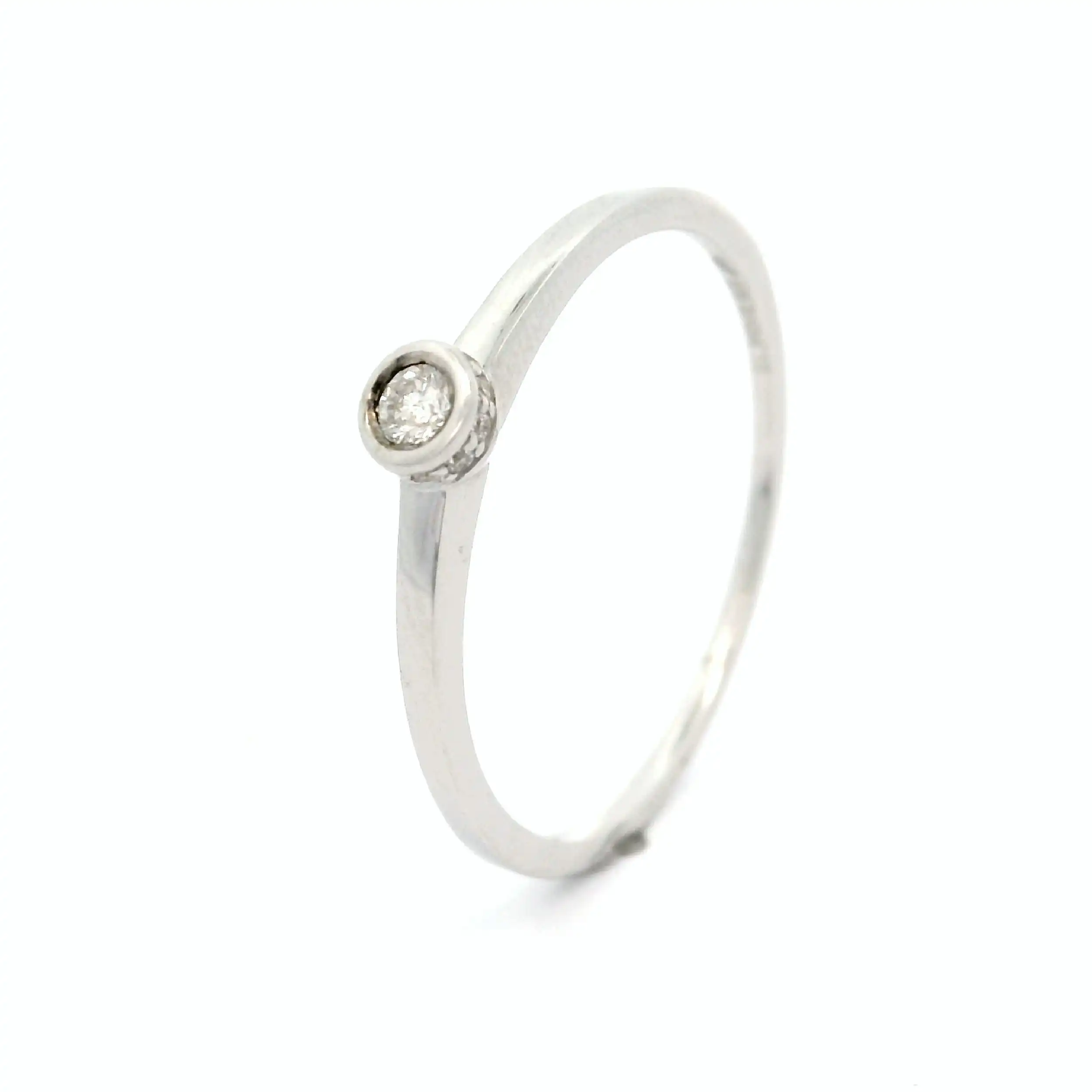 Solitärring Weißgold mit Brillant