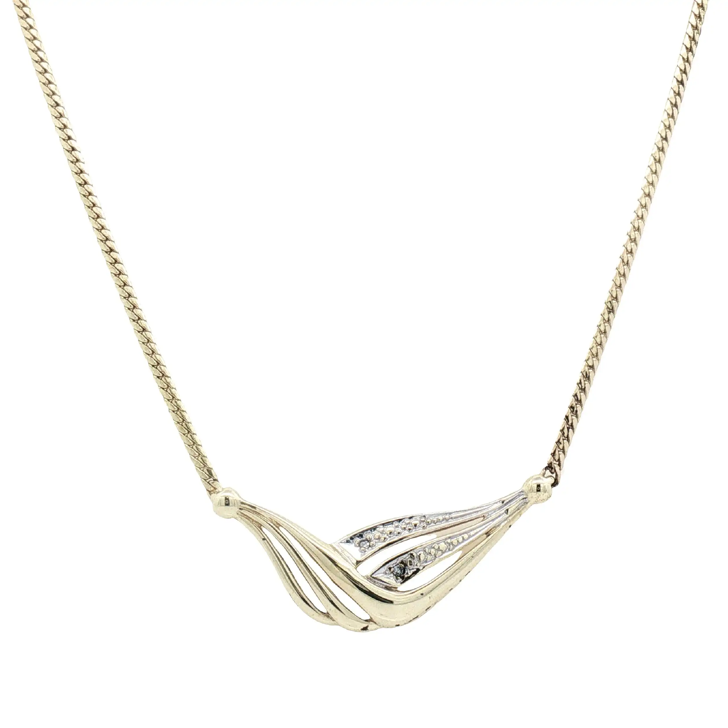 Collier Bicolor mit Diamanten