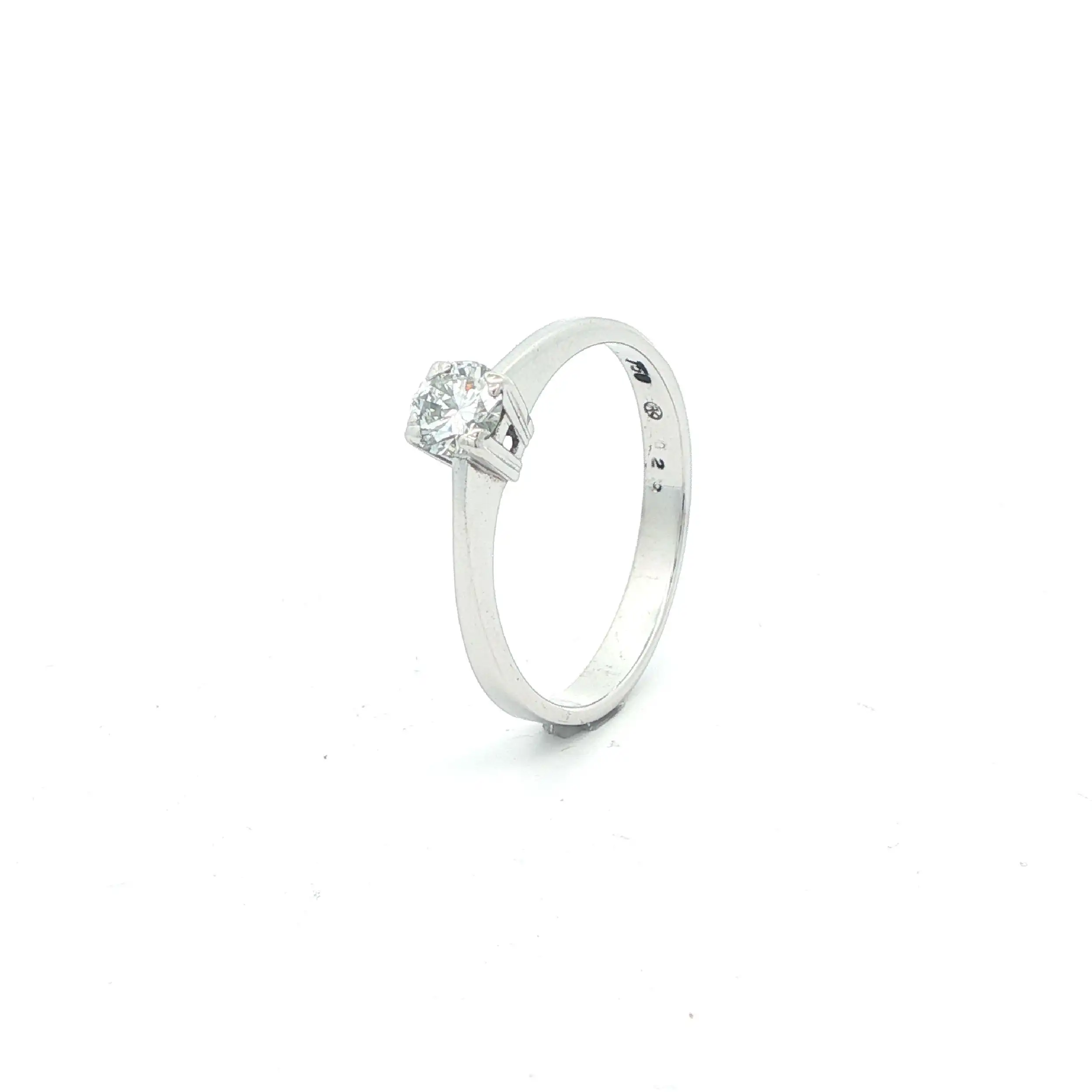 Ring Weißgold mit Brillant Solitär